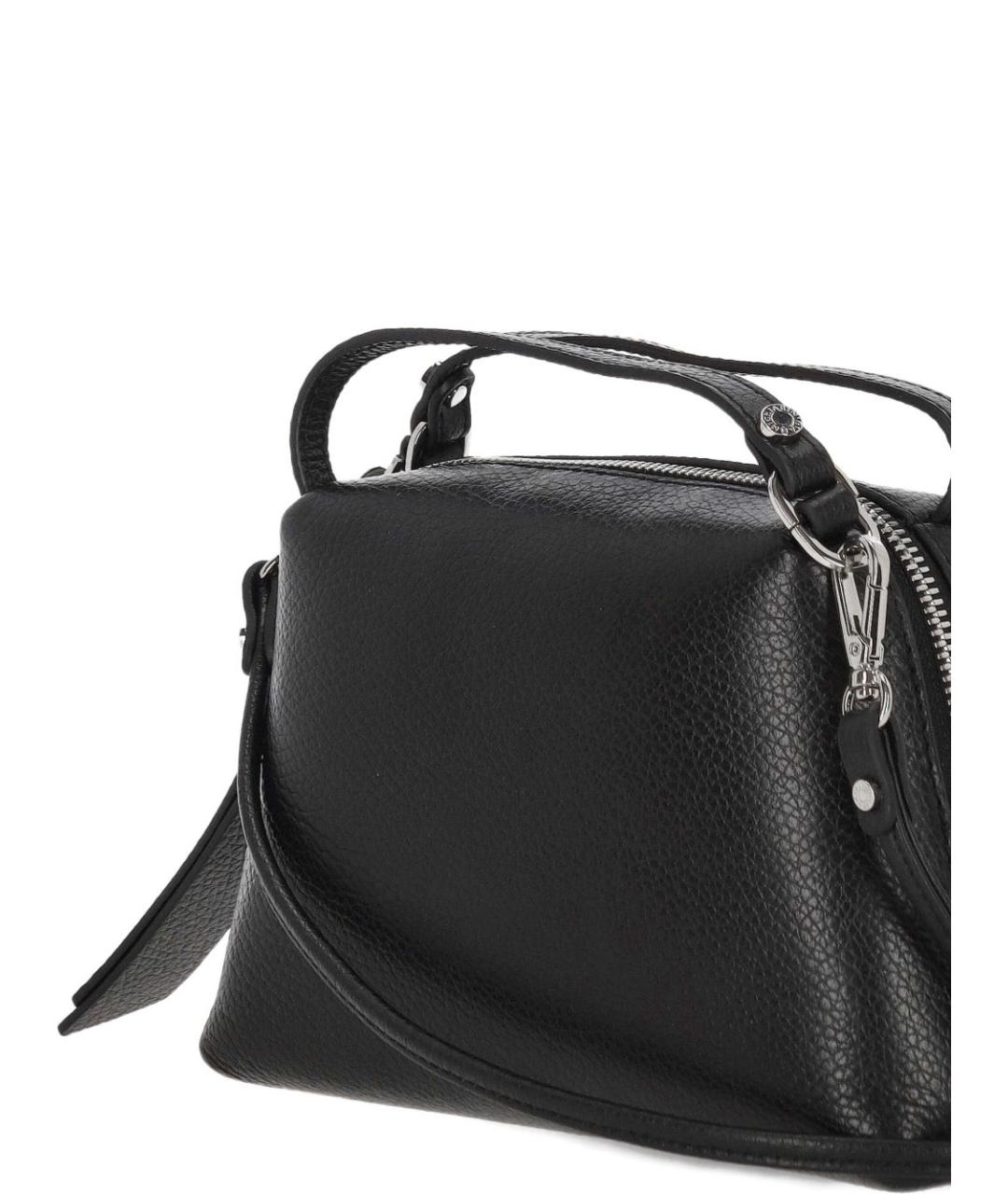 Gianni Chiarini Черная кожаная сумка с короткими ручками, фото 4