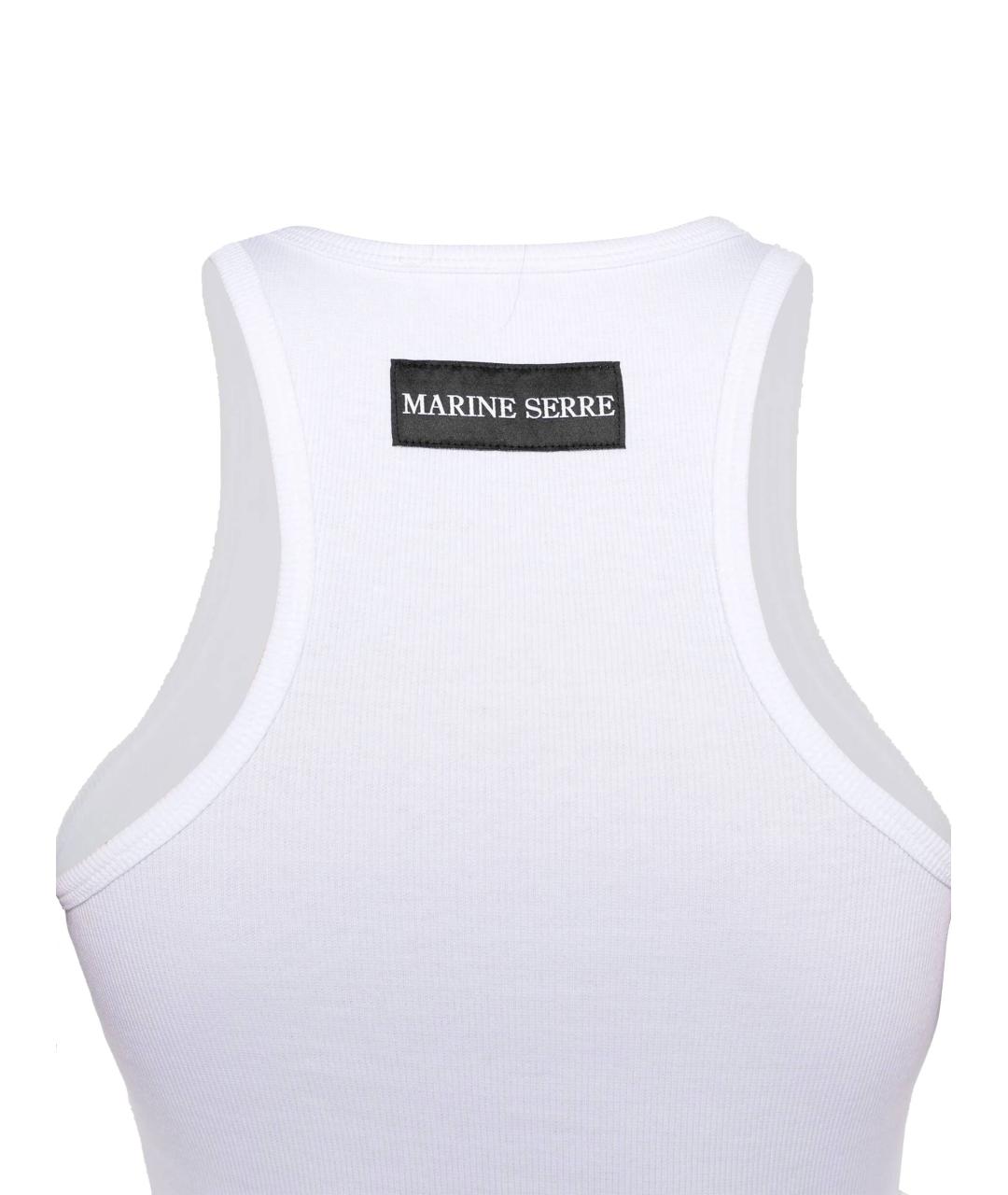 MARINE SERRE Белая хлопковая майка, фото 3
