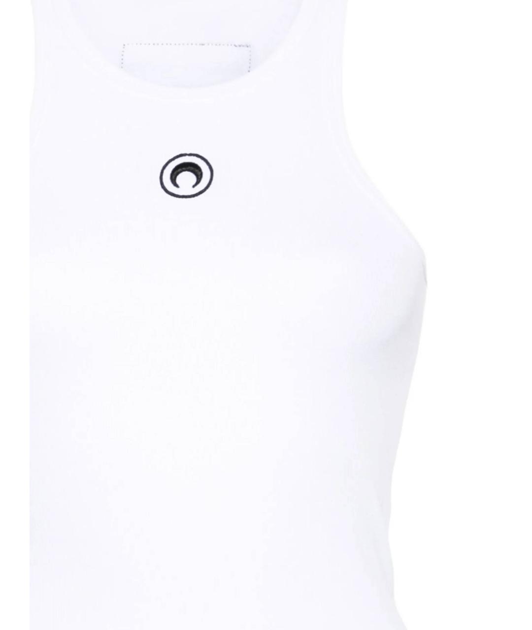 MARINE SERRE Белая хлопковая майка, фото 2