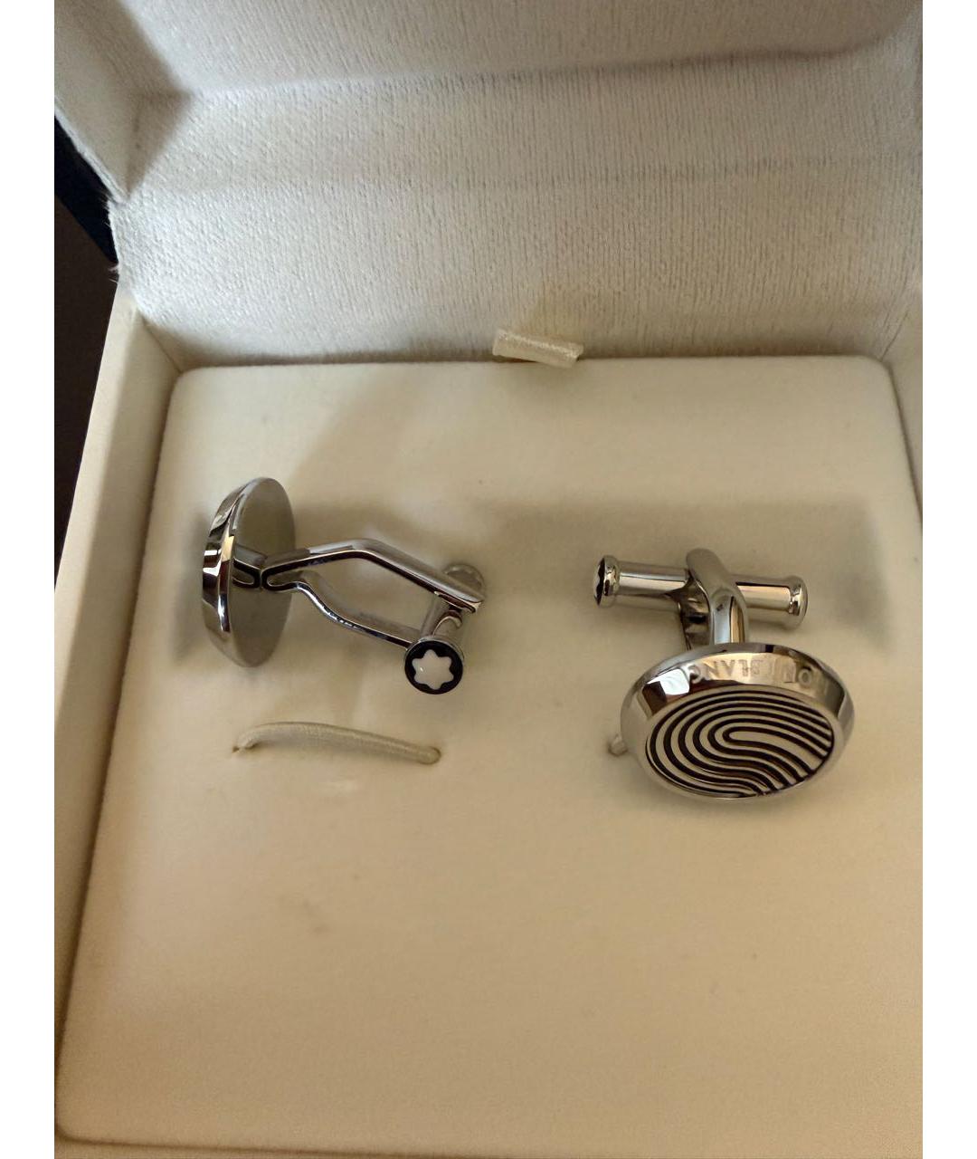 MONTBLANC Серебряные металлические запонки, фото 2