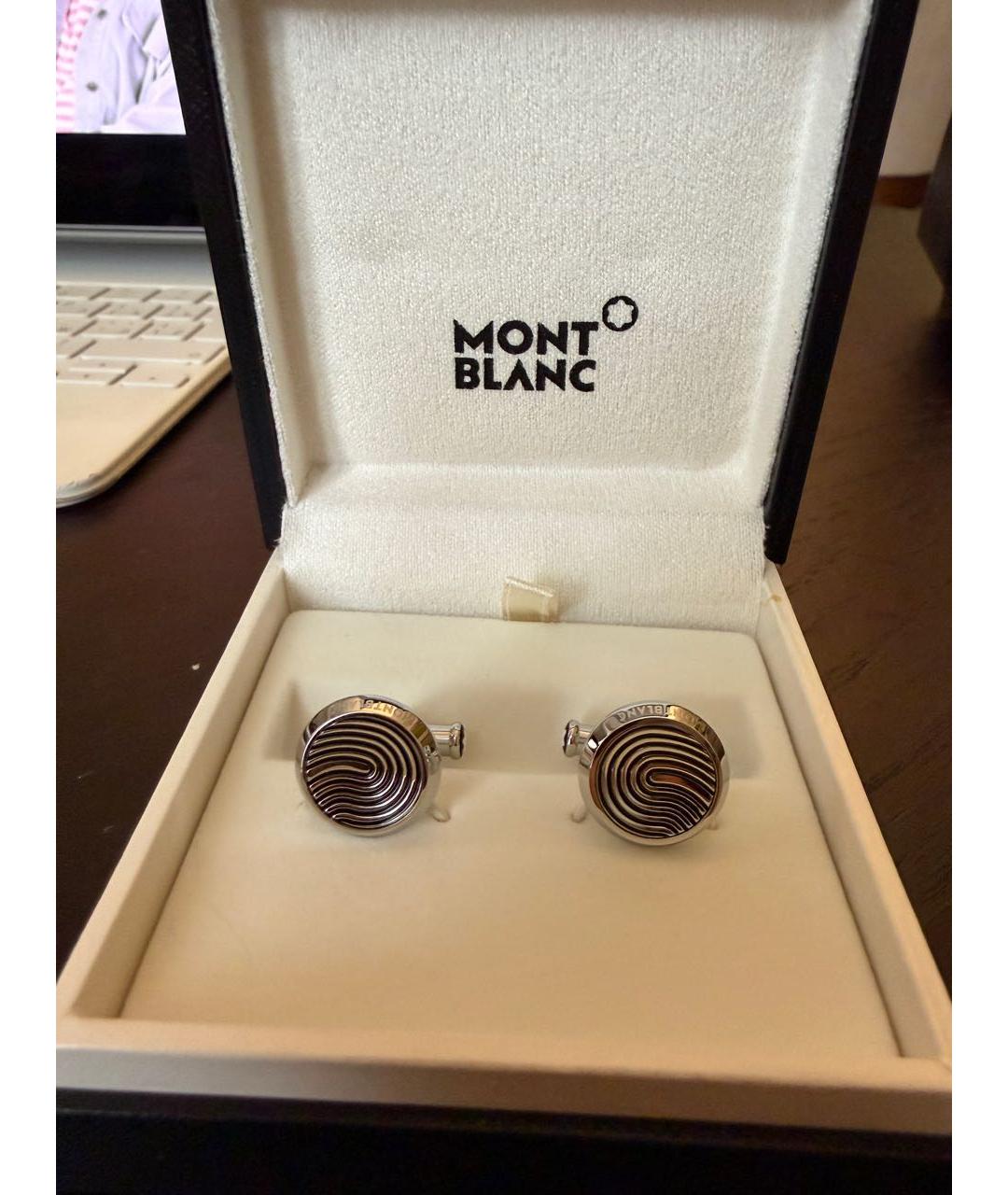 MONTBLANC Серебряные металлические запонки, фото 3