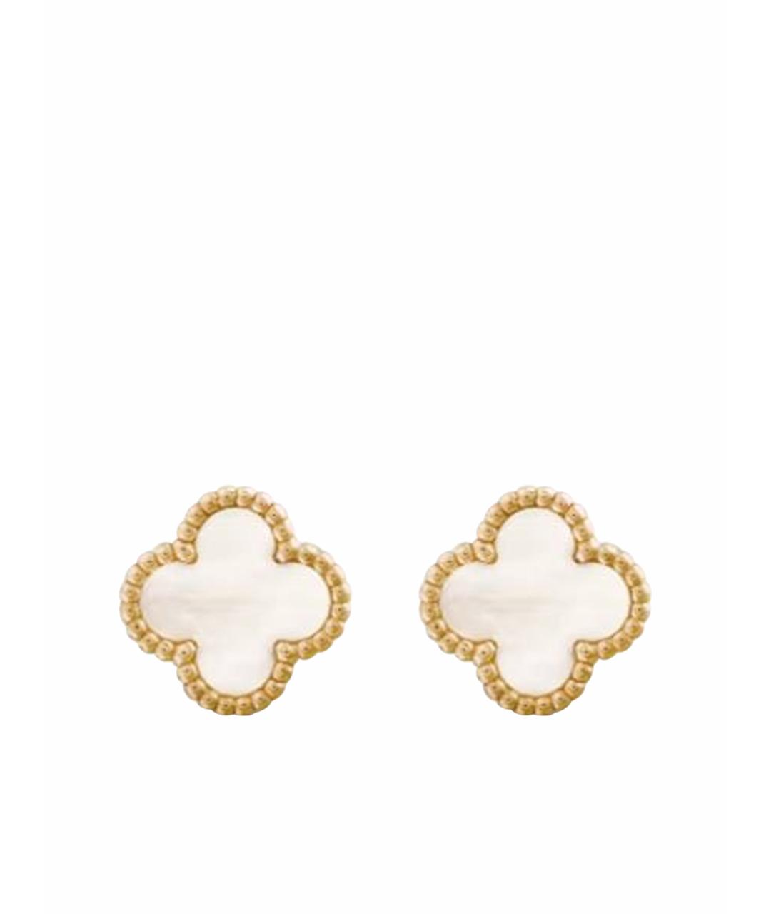 VAN CLEEF & ARPELS Белые серьги из желтого золота, фото 1