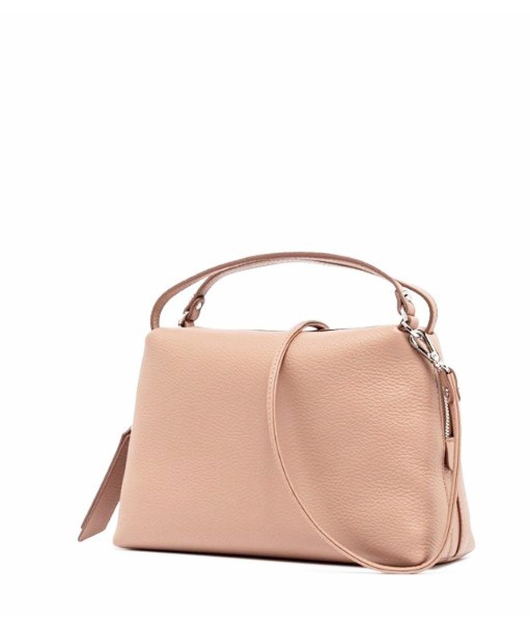 Gianni Chiarini Розовая кожаная сумка с короткими ручками, фото 2