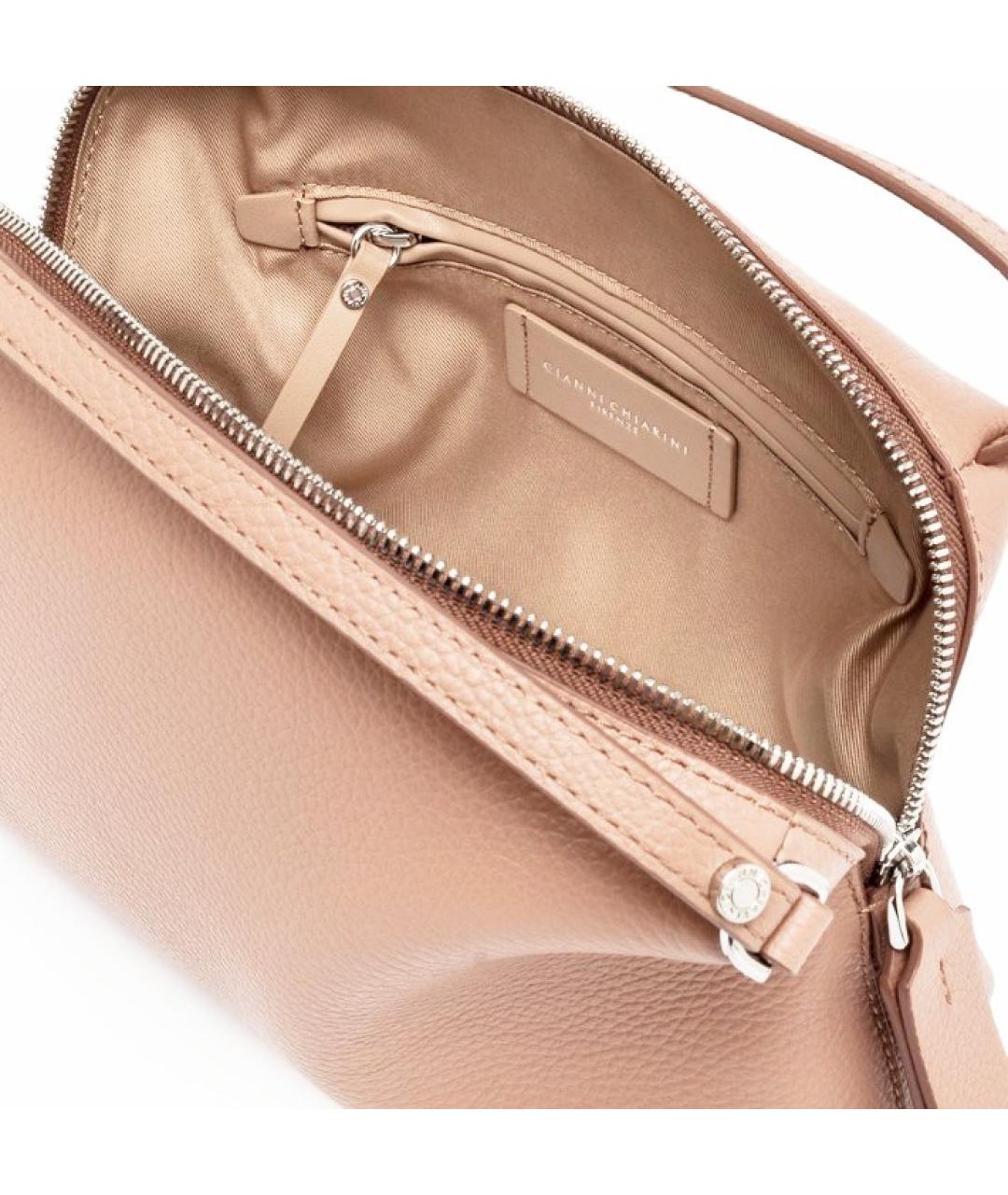 Gianni Chiarini Розовая кожаная сумка с короткими ручками, фото 4