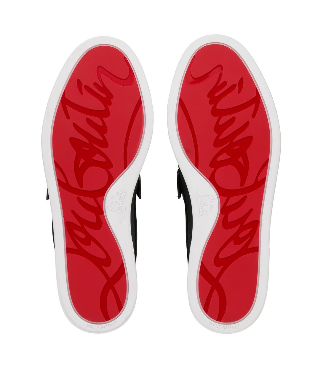 CHRISTIAN LOUBOUTIN Черные замшевые лоферы, фото 5