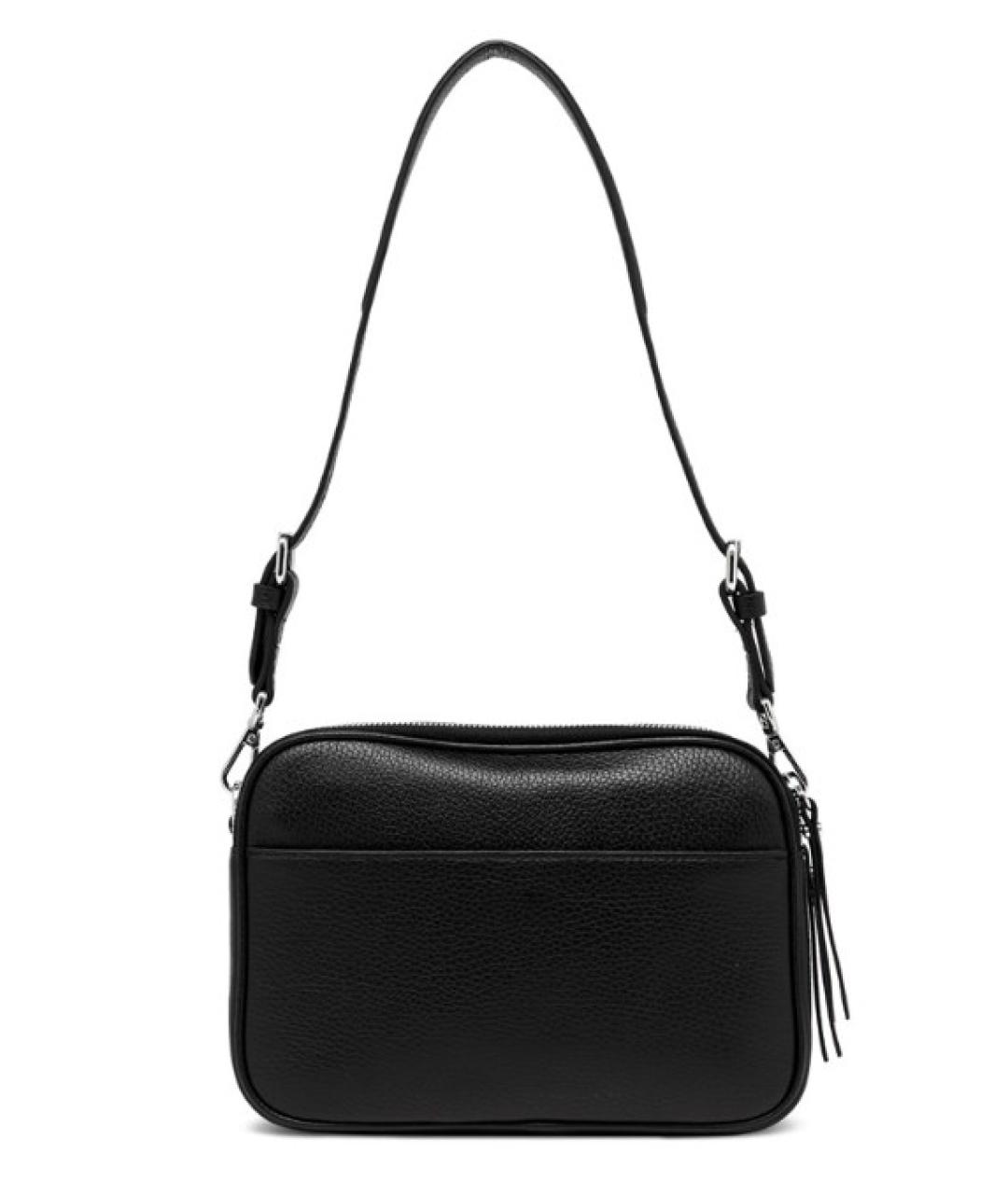 Gianni Chiarini Черная кожаная сумка через плечо, фото 3