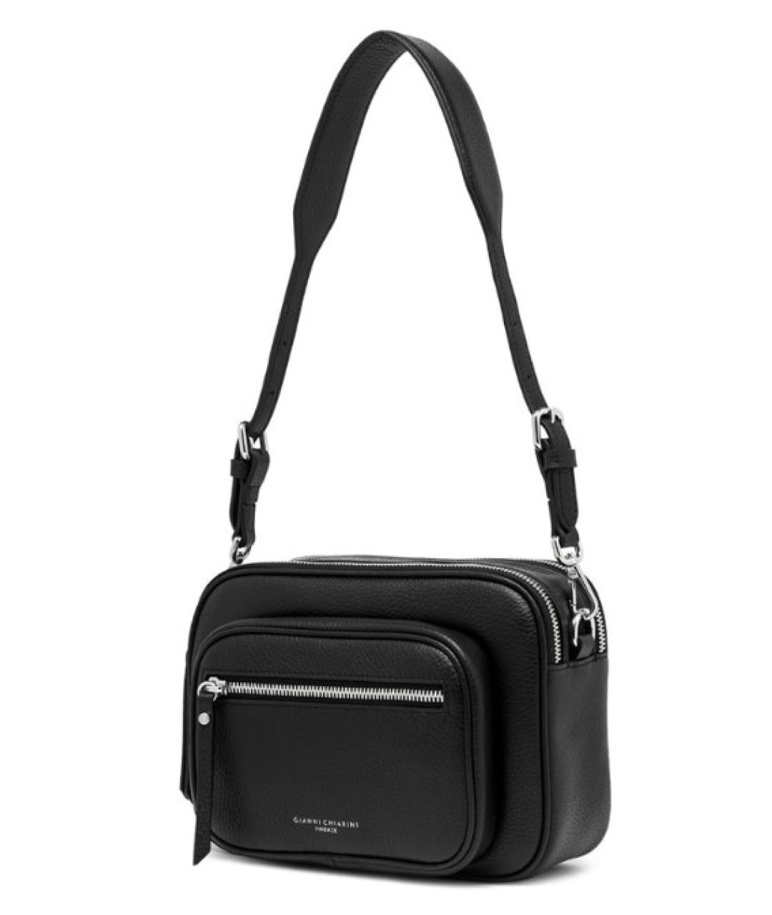Gianni Chiarini Черная кожаная сумка через плечо, фото 2
