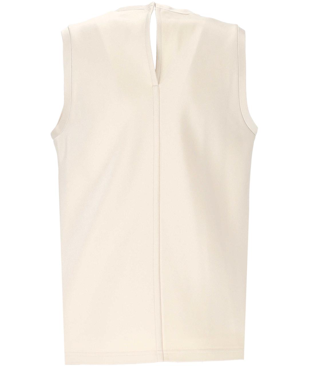 Carven Бежевая вискозная майка, фото 3