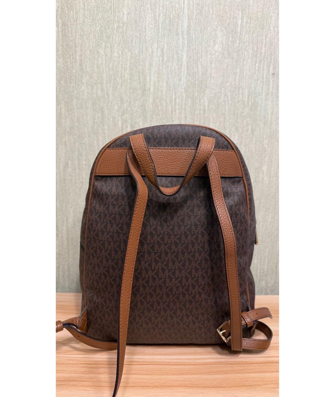 MICHAEL KORS Коричневый рюкзак из искусственной кожи, фото 6