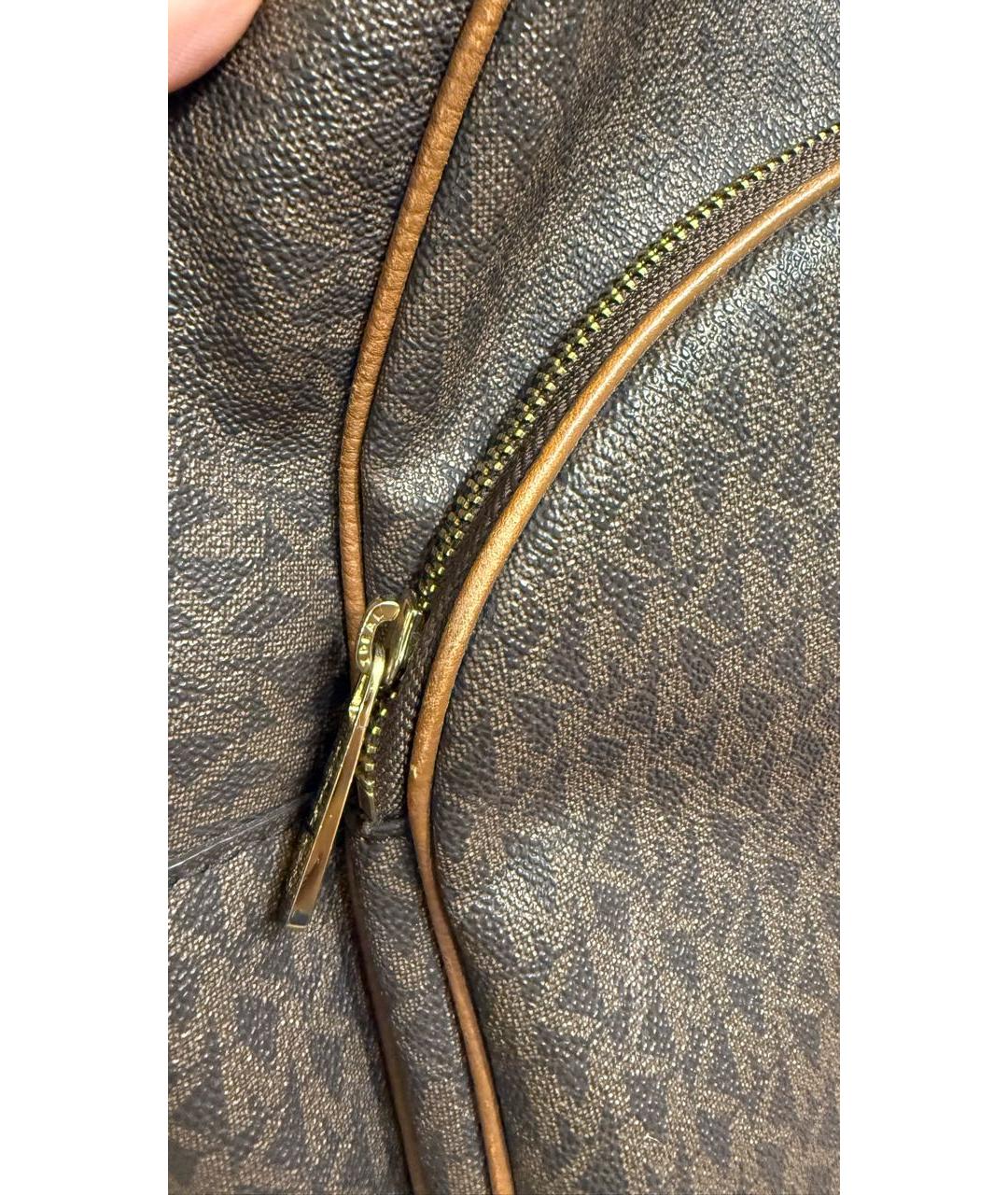 MICHAEL KORS Коричневый рюкзак из искусственной кожи, фото 8