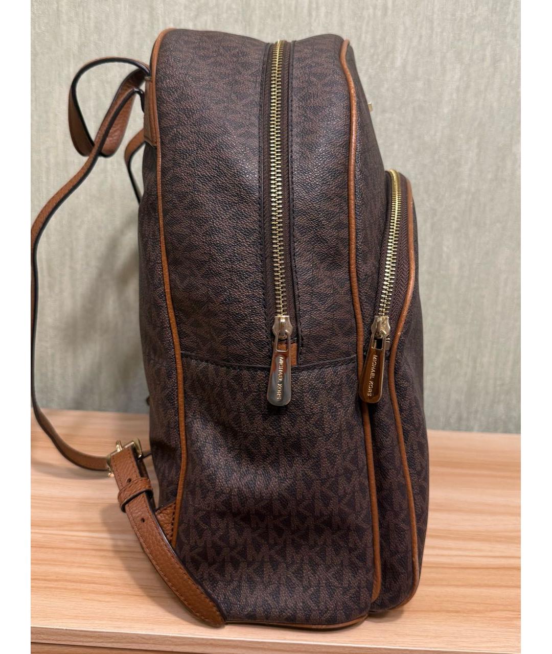 MICHAEL KORS Коричневый рюкзак из искусственной кожи, фото 2