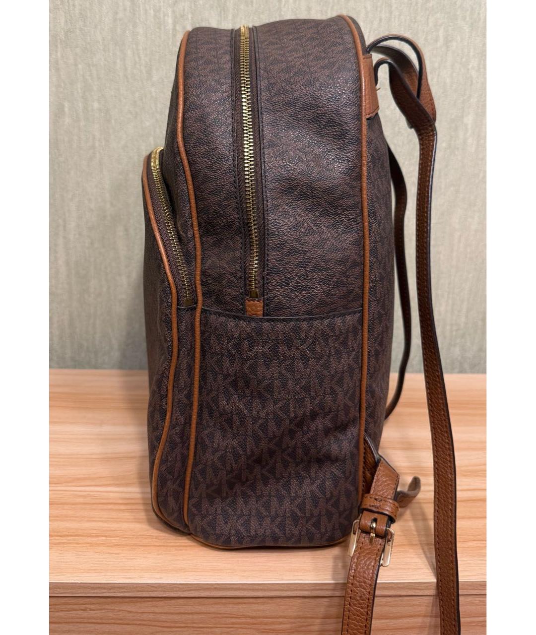 MICHAEL KORS Коричневый рюкзак из искусственной кожи, фото 3