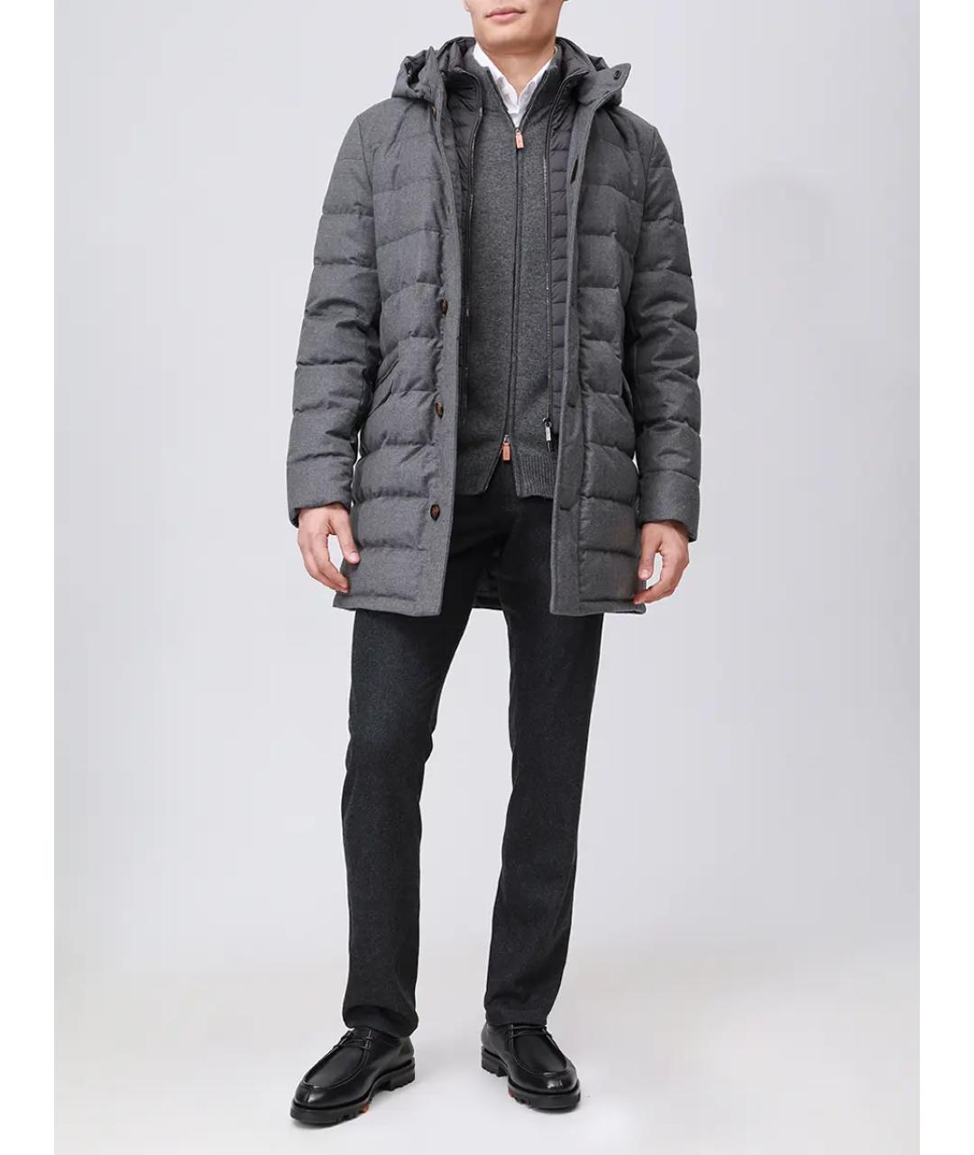MOORER Серый пуховик, фото 2