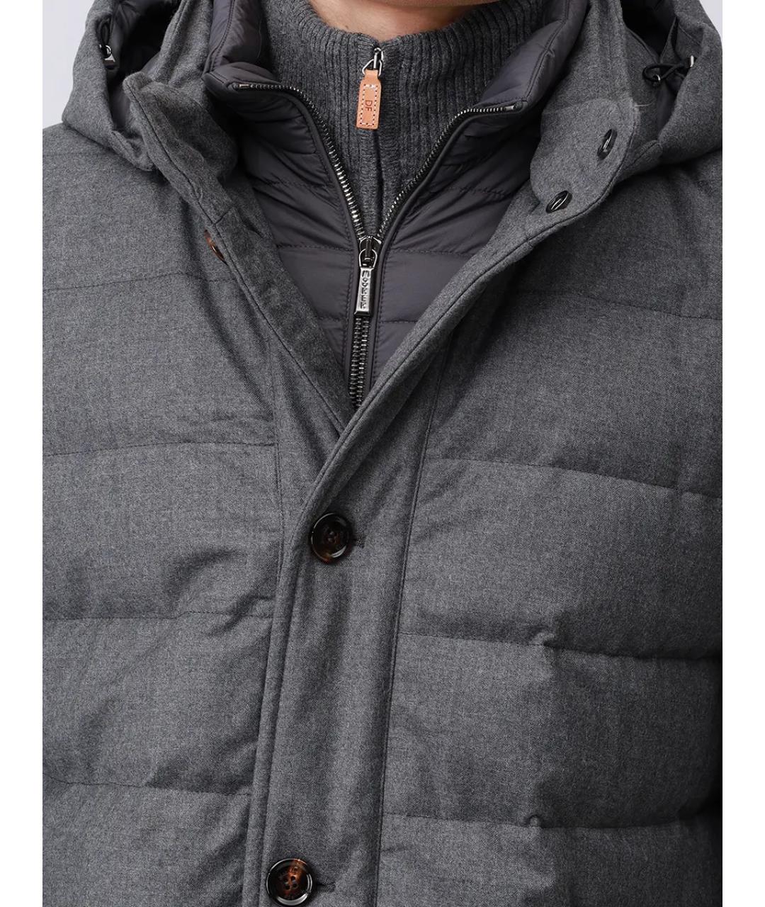 MOORER Серый пуховик, фото 5