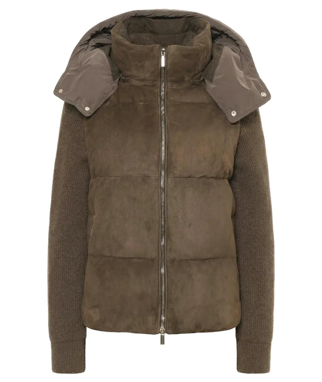 MOORER Коричневый пуховик, фото 1
