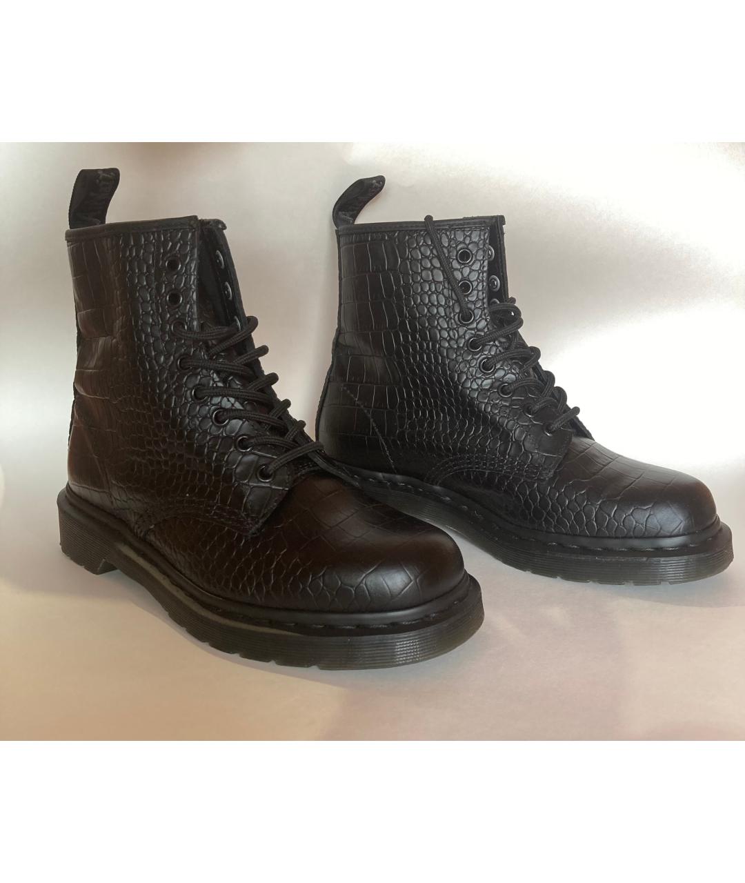 DR. MARTENS Черные кожаные ботинки, фото 7