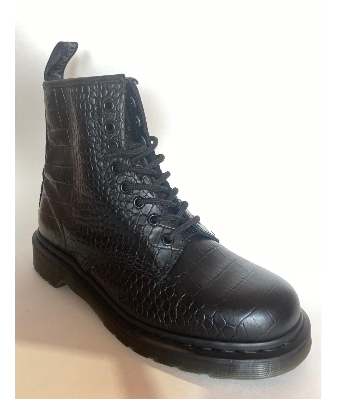 DR. MARTENS Черные кожаные ботинки, фото 8