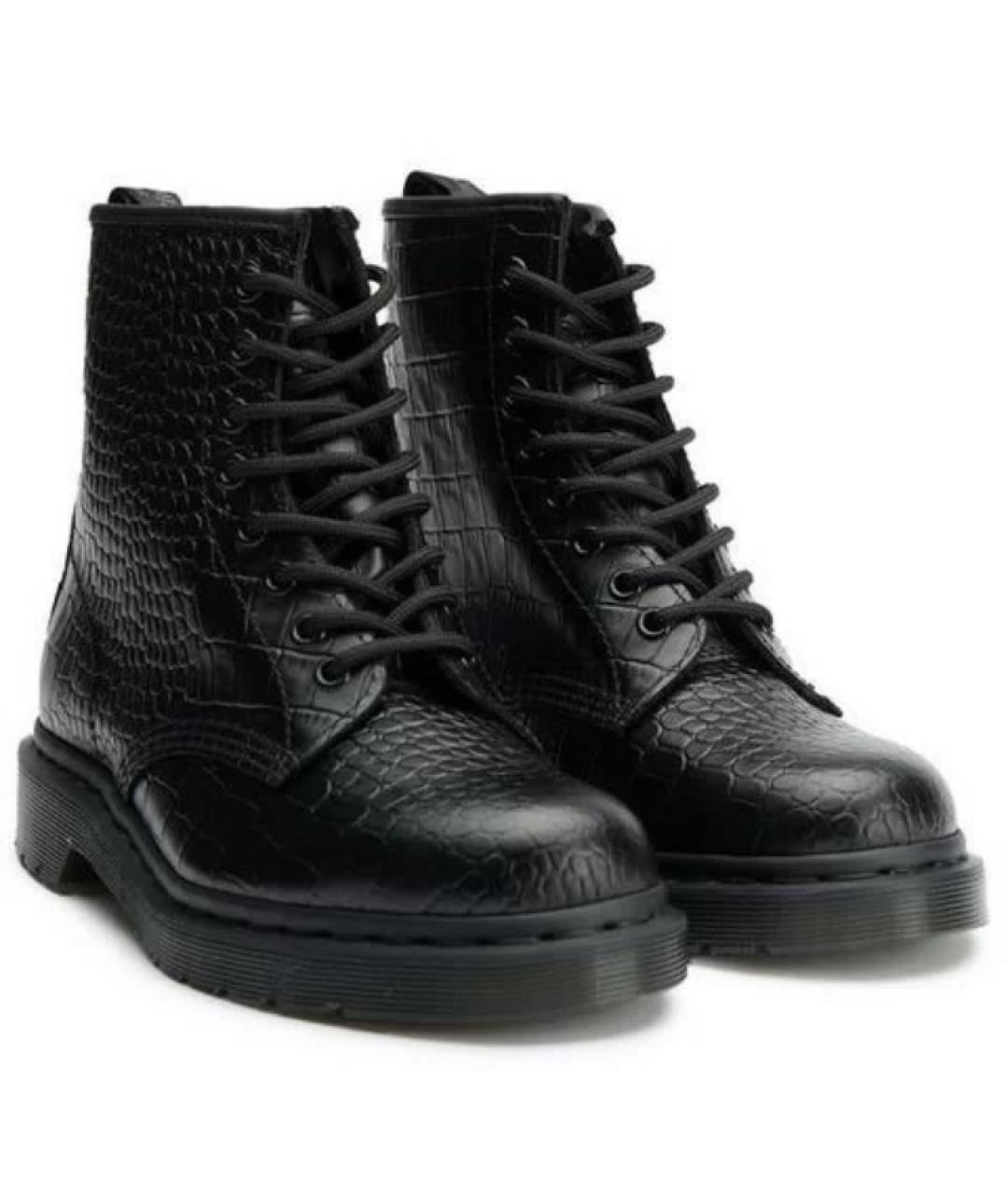 DR. MARTENS Черные кожаные ботинки, фото 2