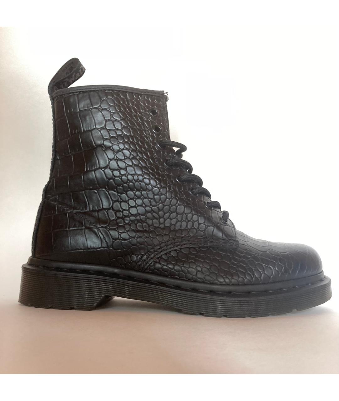 DR. MARTENS Черные кожаные ботинки, фото 10