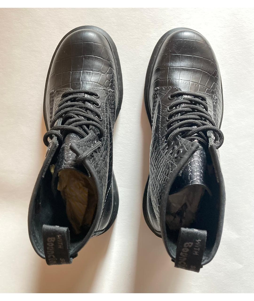 DR. MARTENS Черные кожаные ботинки, фото 3