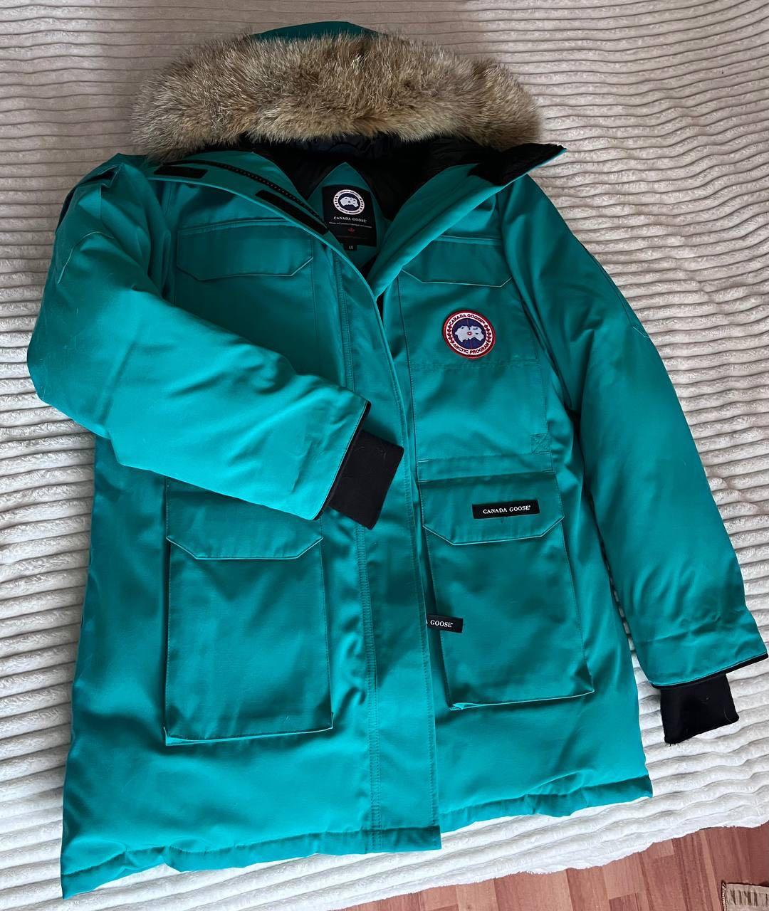 CANADA GOOSE Бирюзовый полиэстеровый пуховик, фото 9