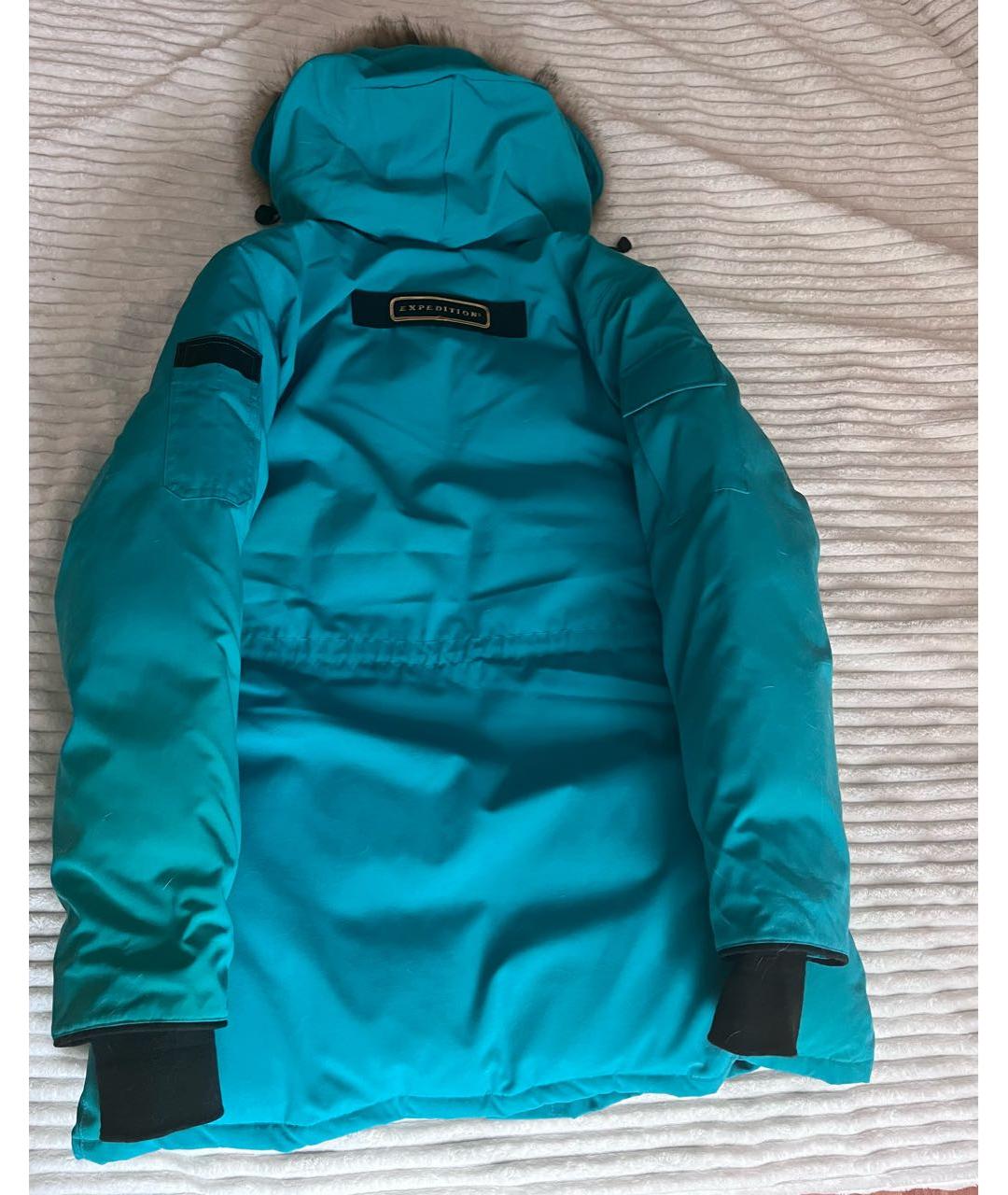 CANADA GOOSE Бирюзовый полиэстеровый пуховик, фото 2