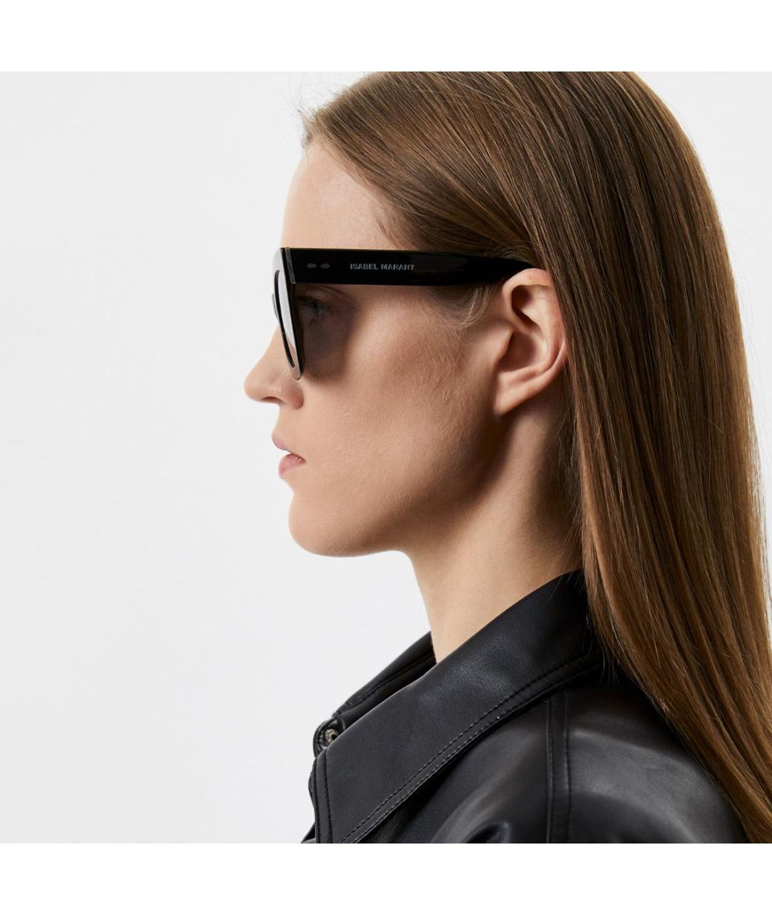 ISABEL MARANT Черные пластиковые солнцезащитные очки, фото 5