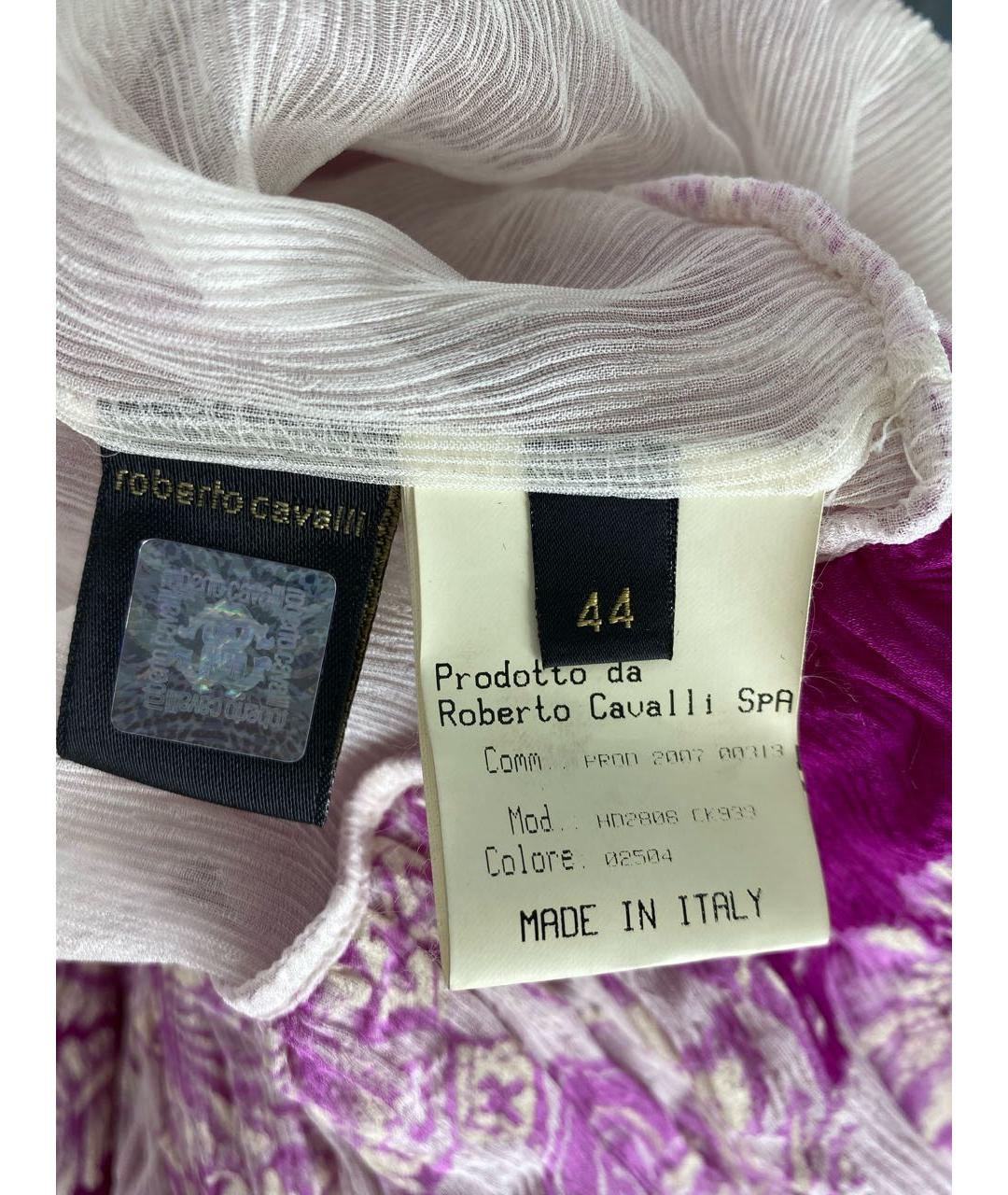 ROBERTO CAVALLI Мульти шелковое платье, фото 7