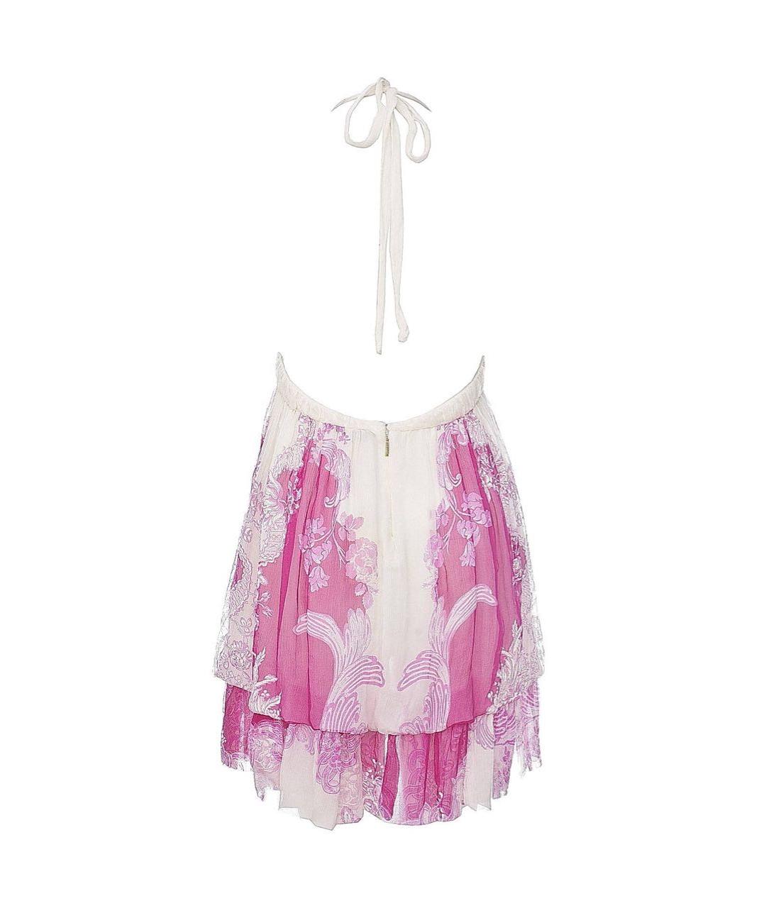 ROBERTO CAVALLI Мульти шелковое платье, фото 2