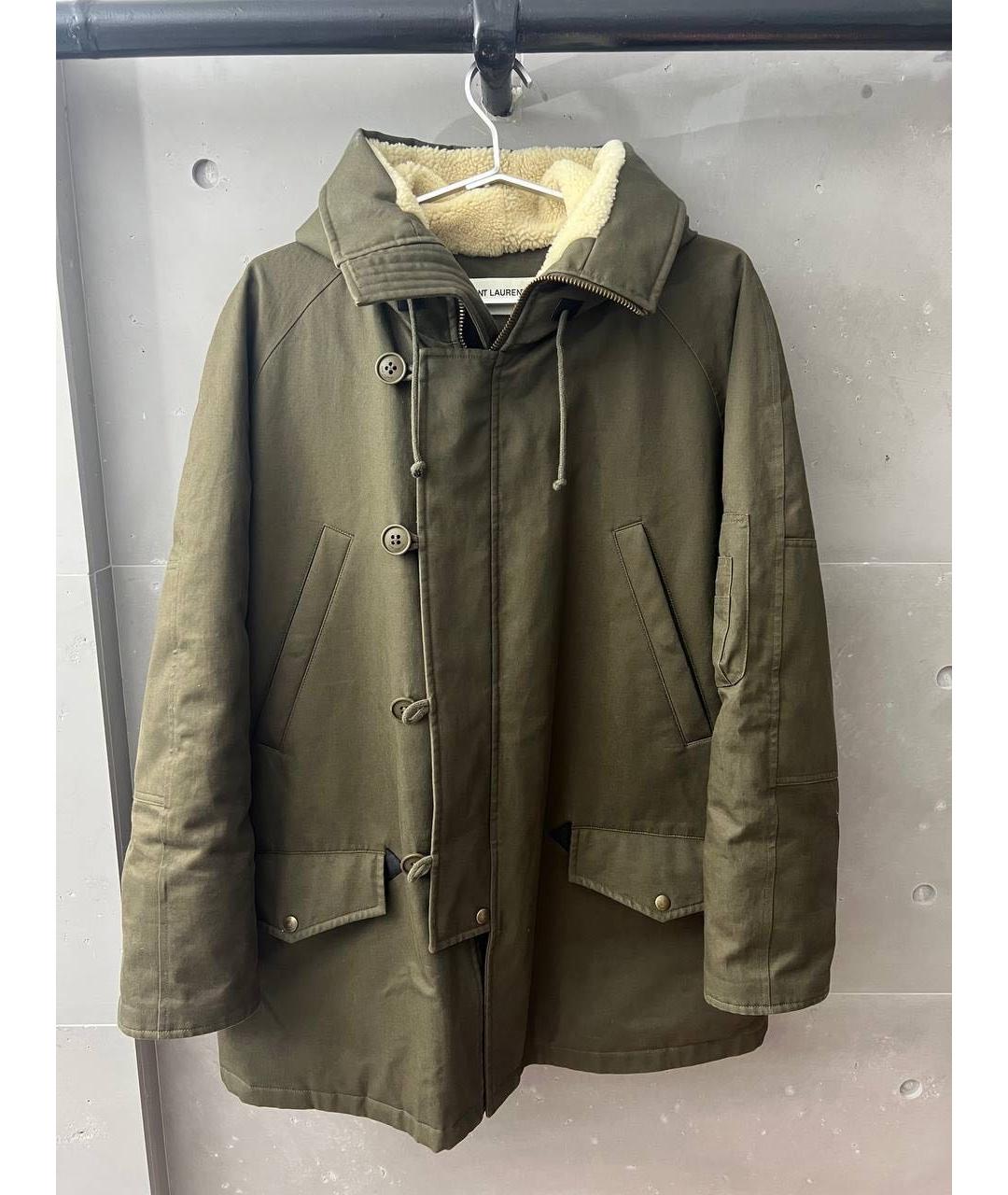 SAINT LAURENT Хаки парка, фото 3
