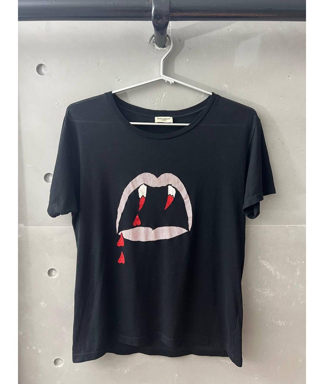 SAINT LAURENT Черная футболка, фото 3