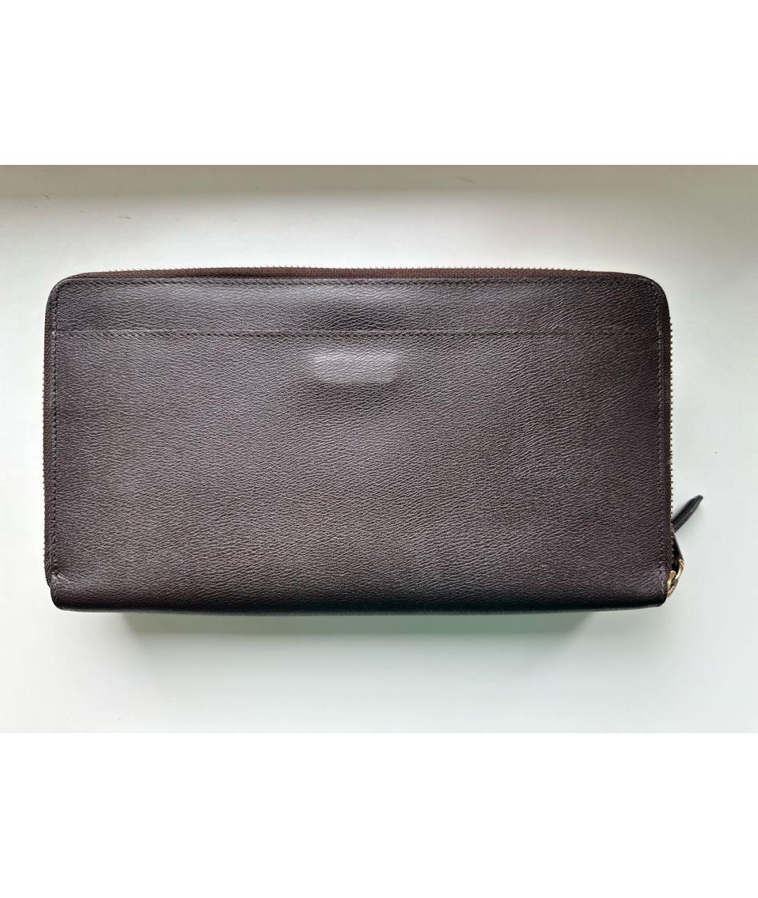 SMYTHSON Коричневый кожаный кошелек, фото 2