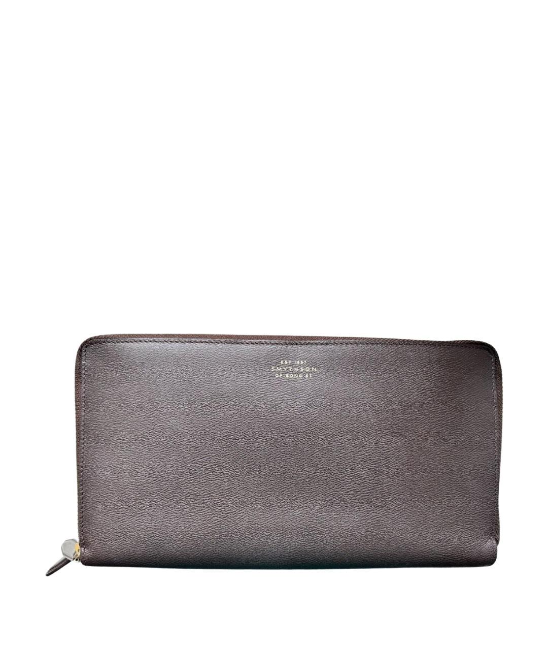 SMYTHSON Коричневый кожаный кошелек, фото 1