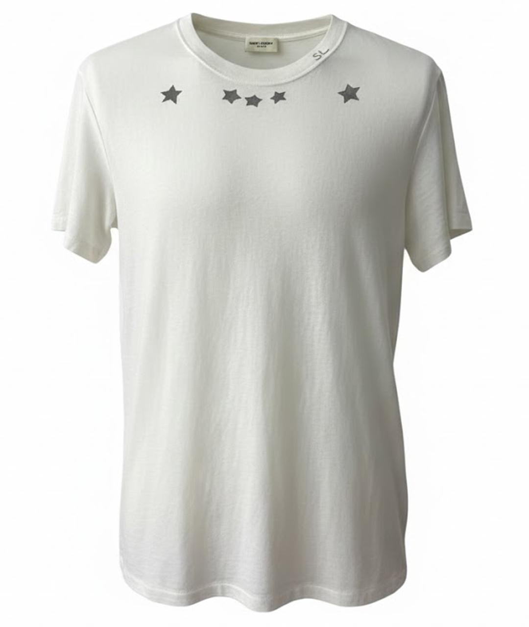 SAINT LAURENT Белая футболка, фото 1