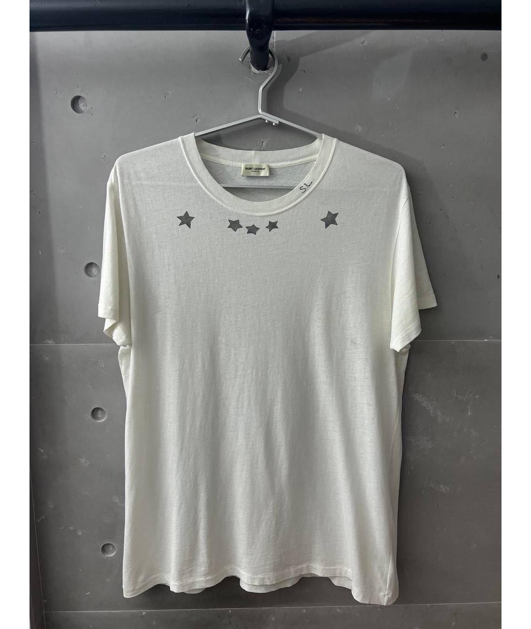 SAINT LAURENT Белая футболка, фото 3