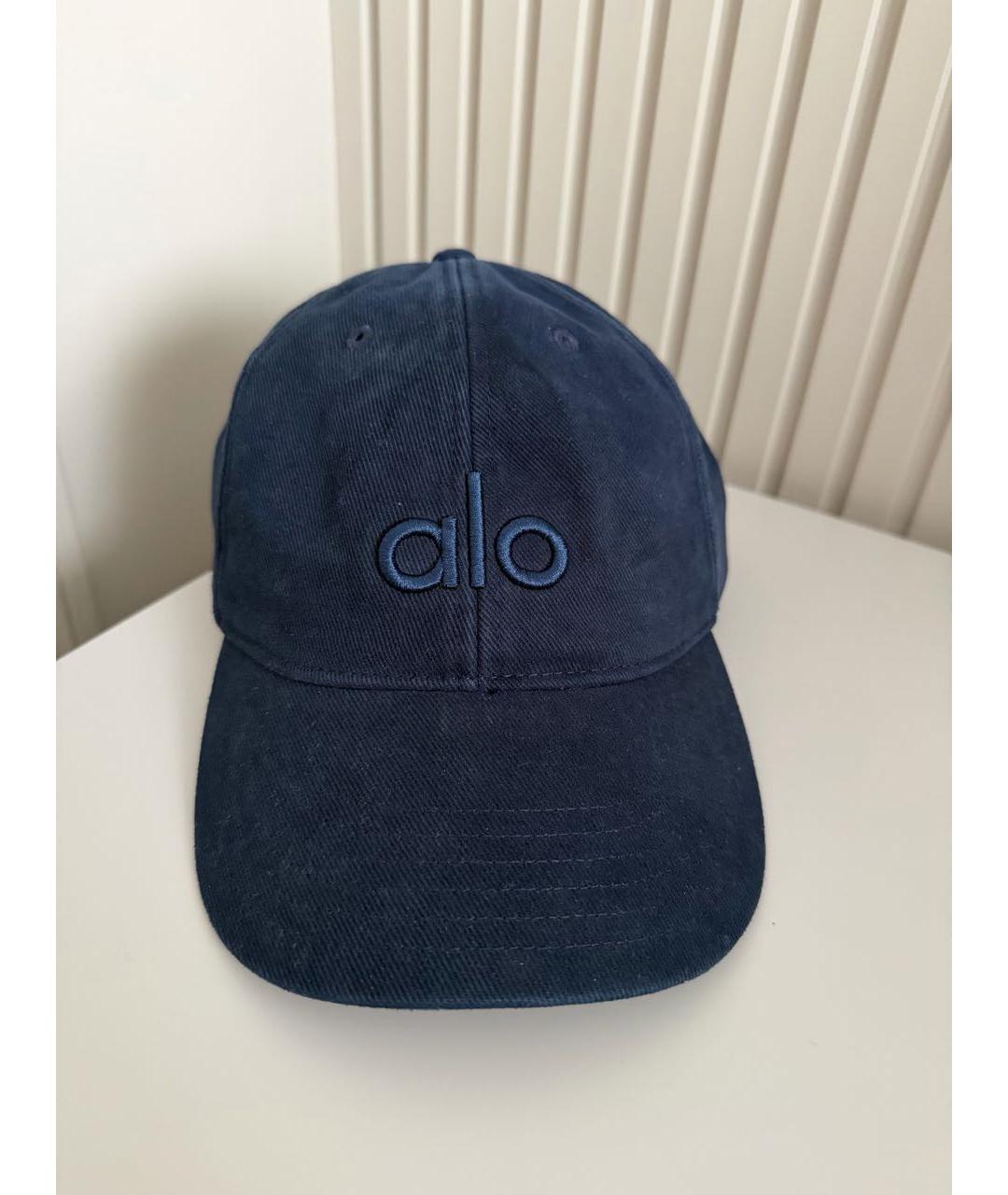 ALO YOGA Синяя хлопковая кепка, фото 2