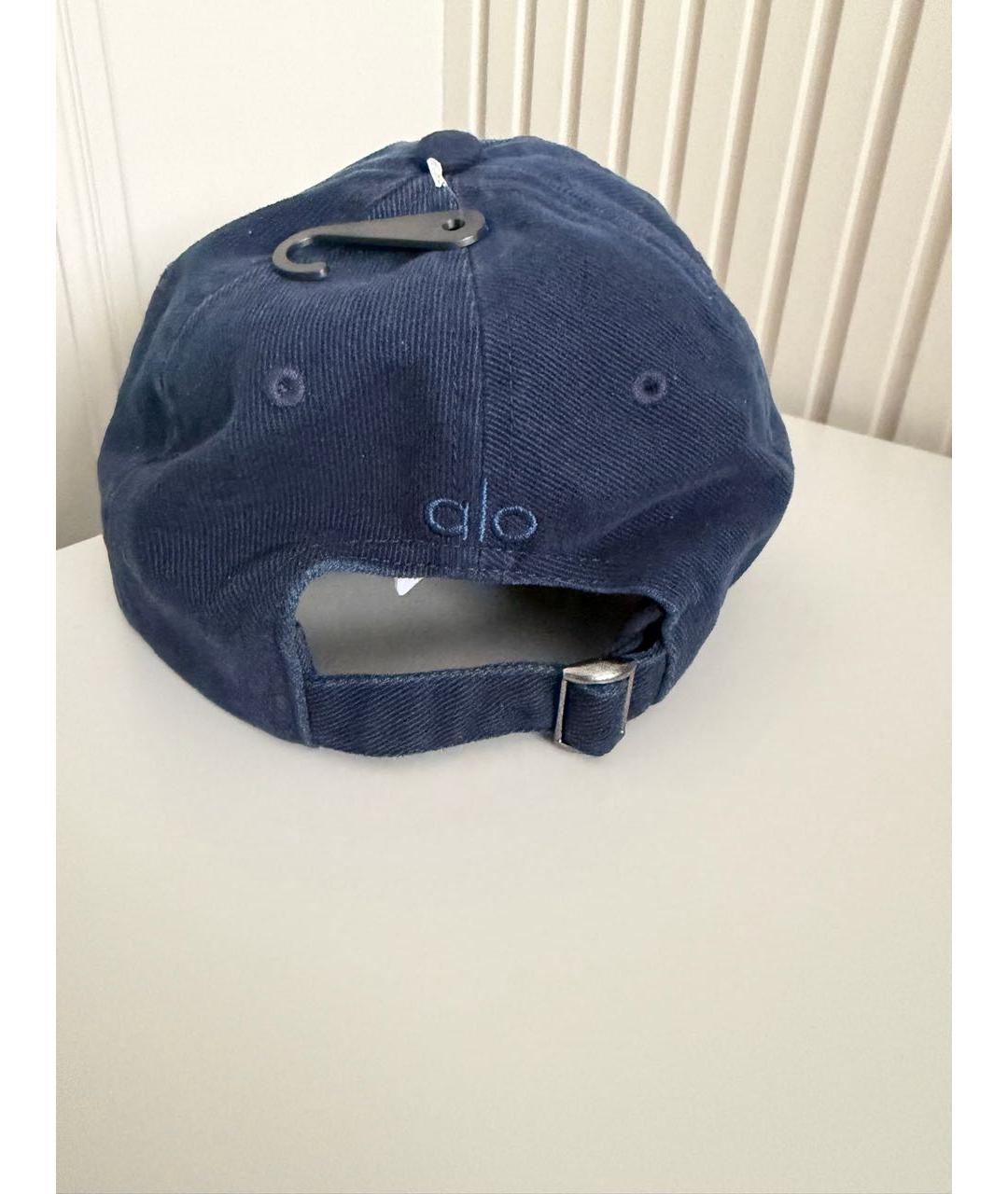 ALO YOGA Синяя хлопковая кепка, фото 3