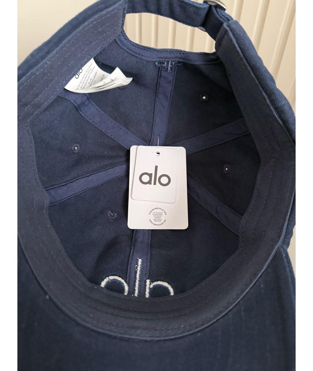 ALO YOGA Синяя хлопковая кепка, фото 4