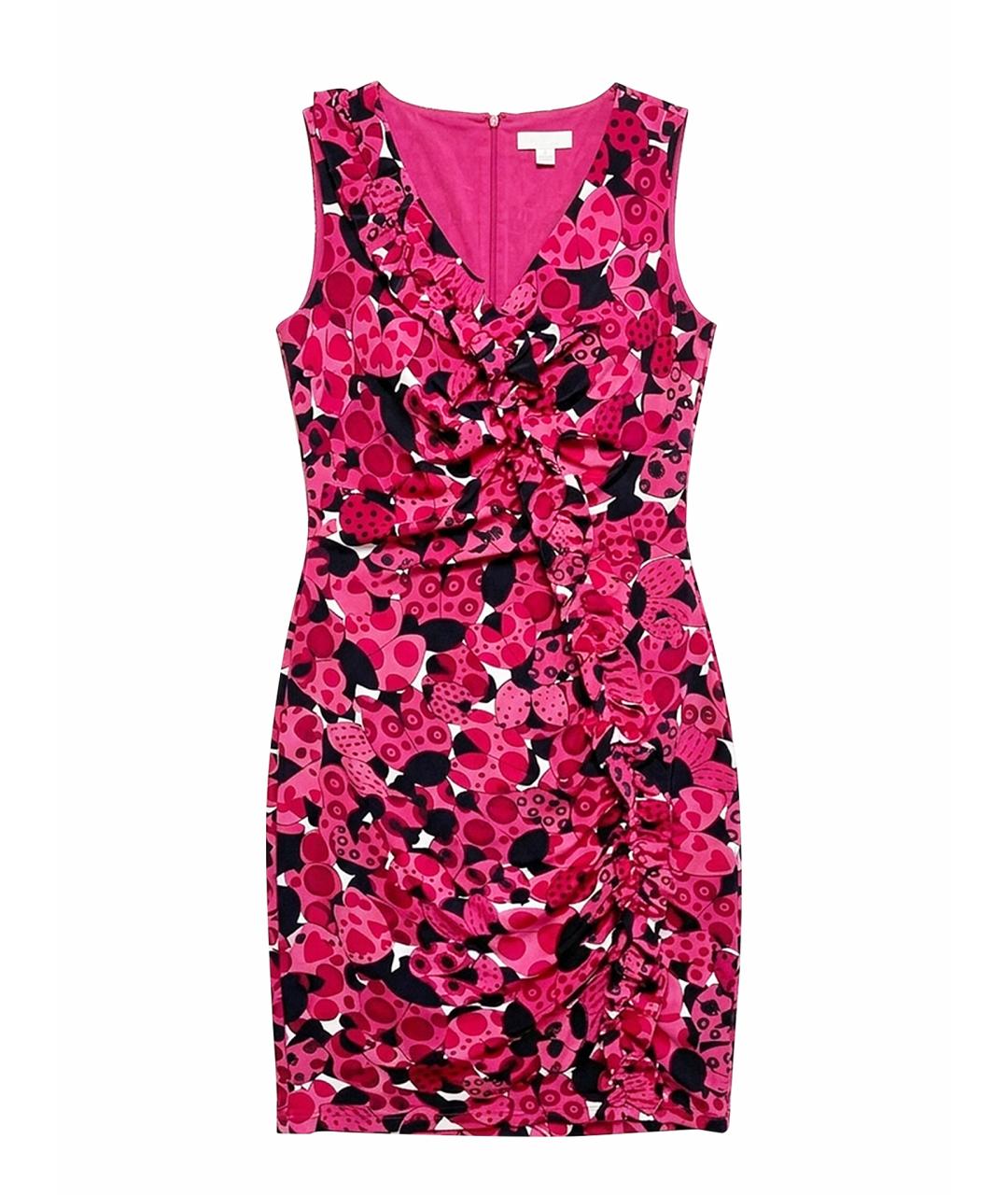 LOVE MOSCHINO Красное шелковое повседневное платье, фото 1