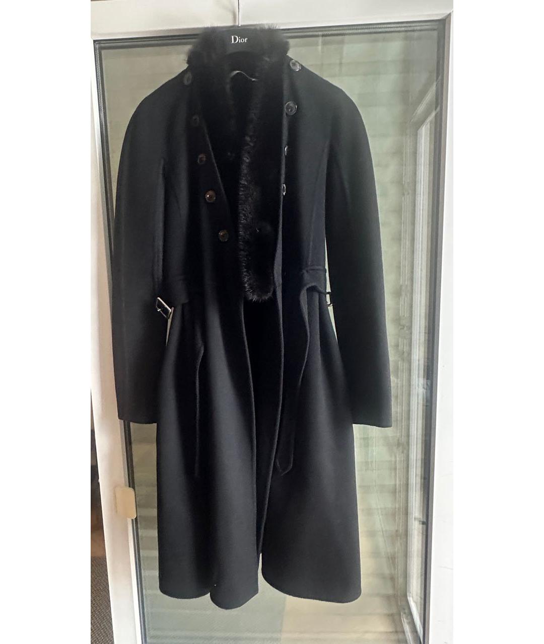 CHRISTIAN DIOR Черное кашемировое пальто, фото 8