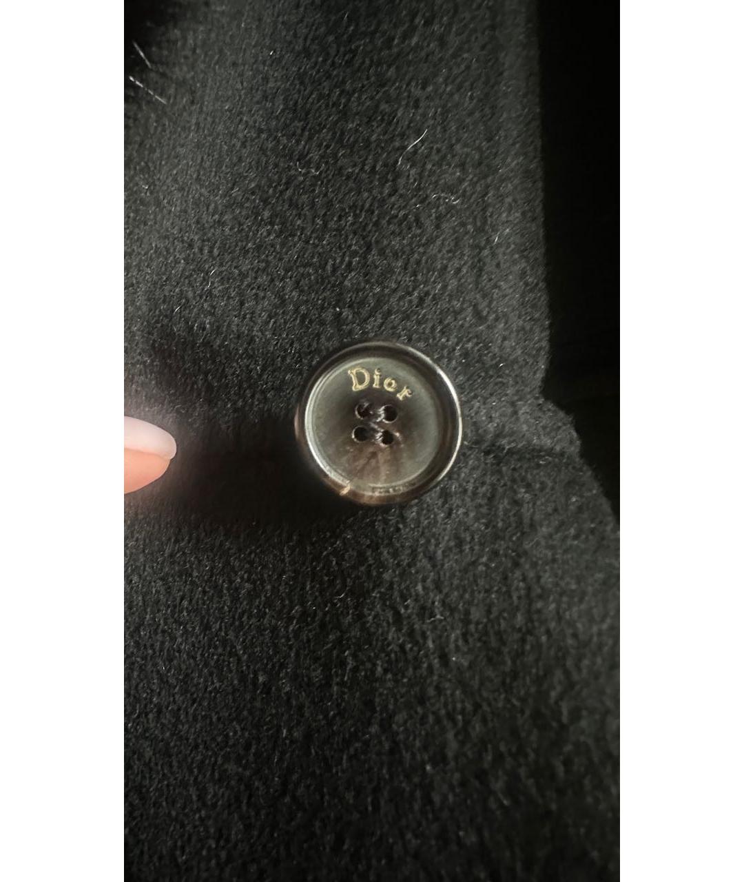 CHRISTIAN DIOR Черное кашемировое пальто, фото 5