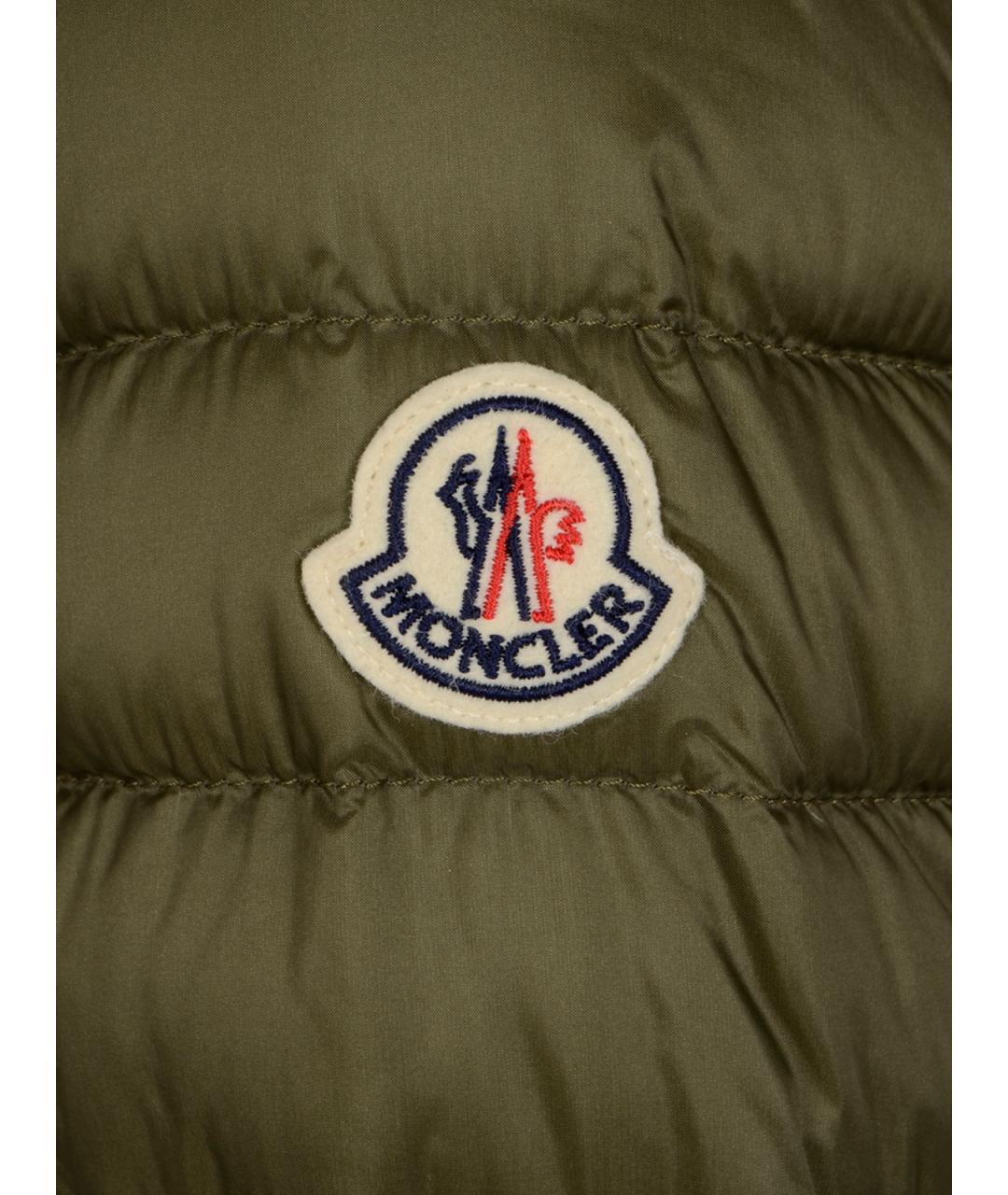 MONCLER Зеленая полиэстеровая куртка, фото 3