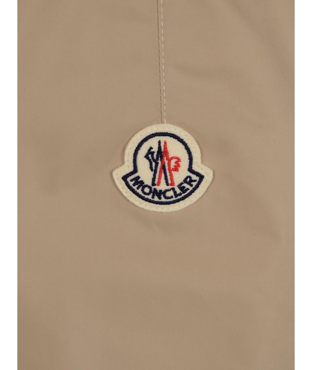 MONCLER Коричневая полиэстеровая куртка, фото 3