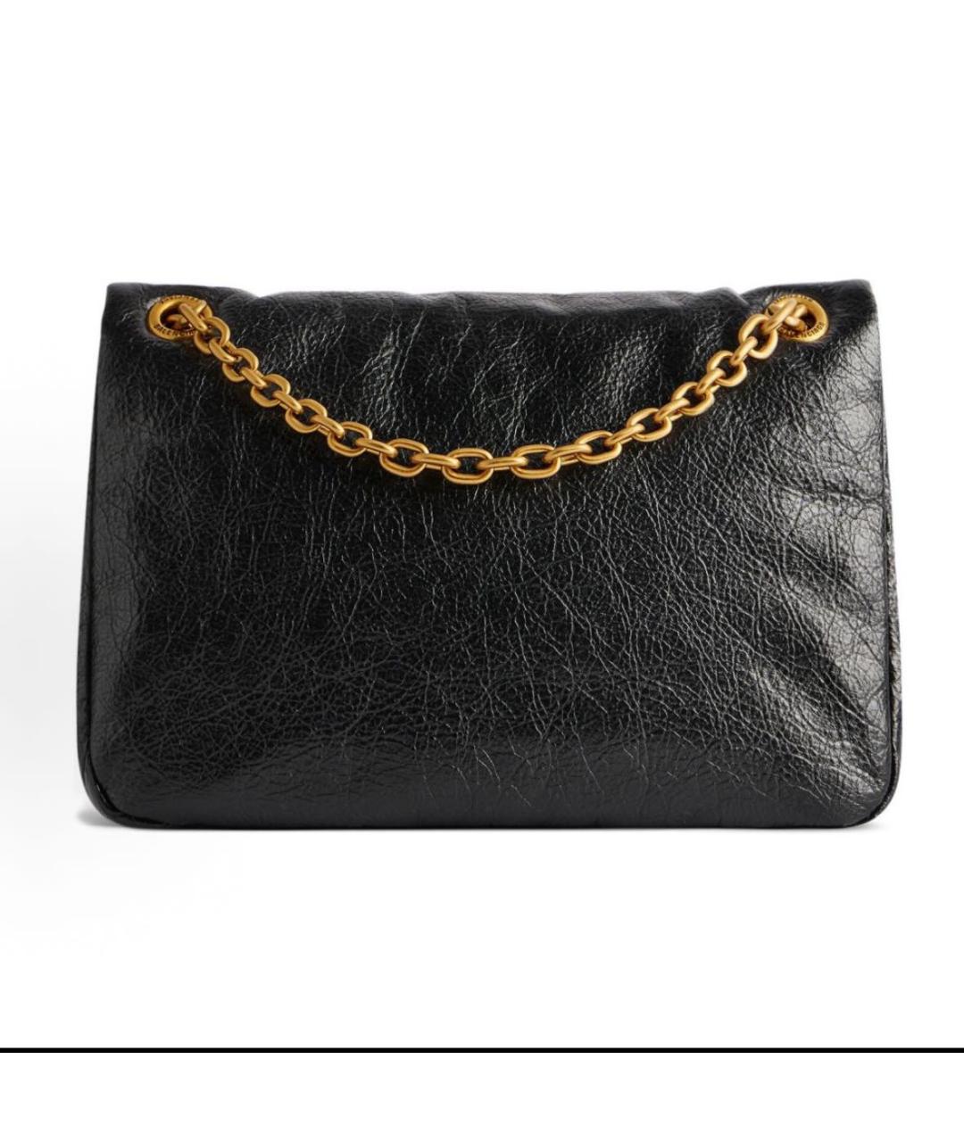 BALENCIAGA Черная кожаная сумка через плечо, фото 3