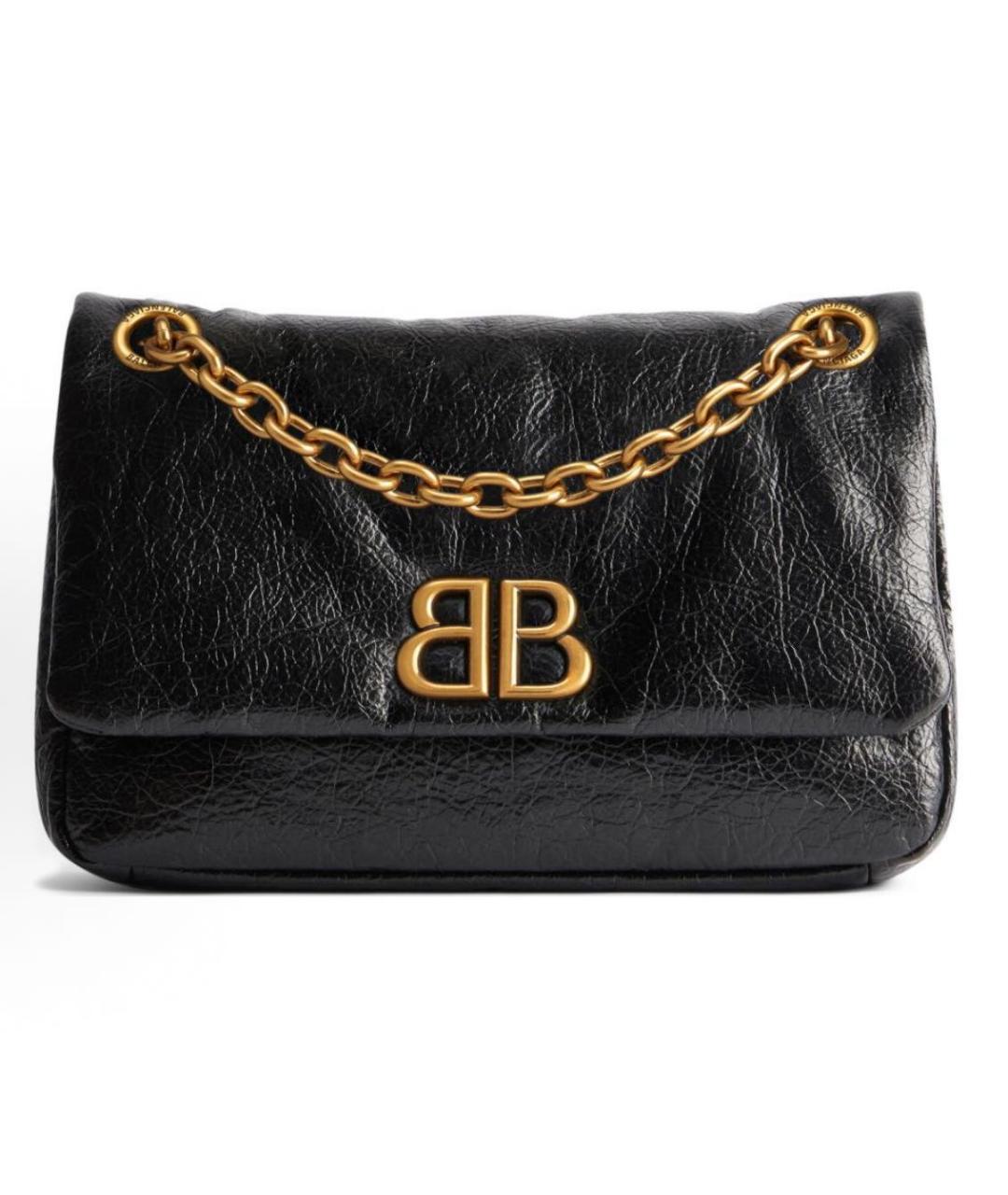 BALENCIAGA Черная кожаная сумка через плечо, фото 5