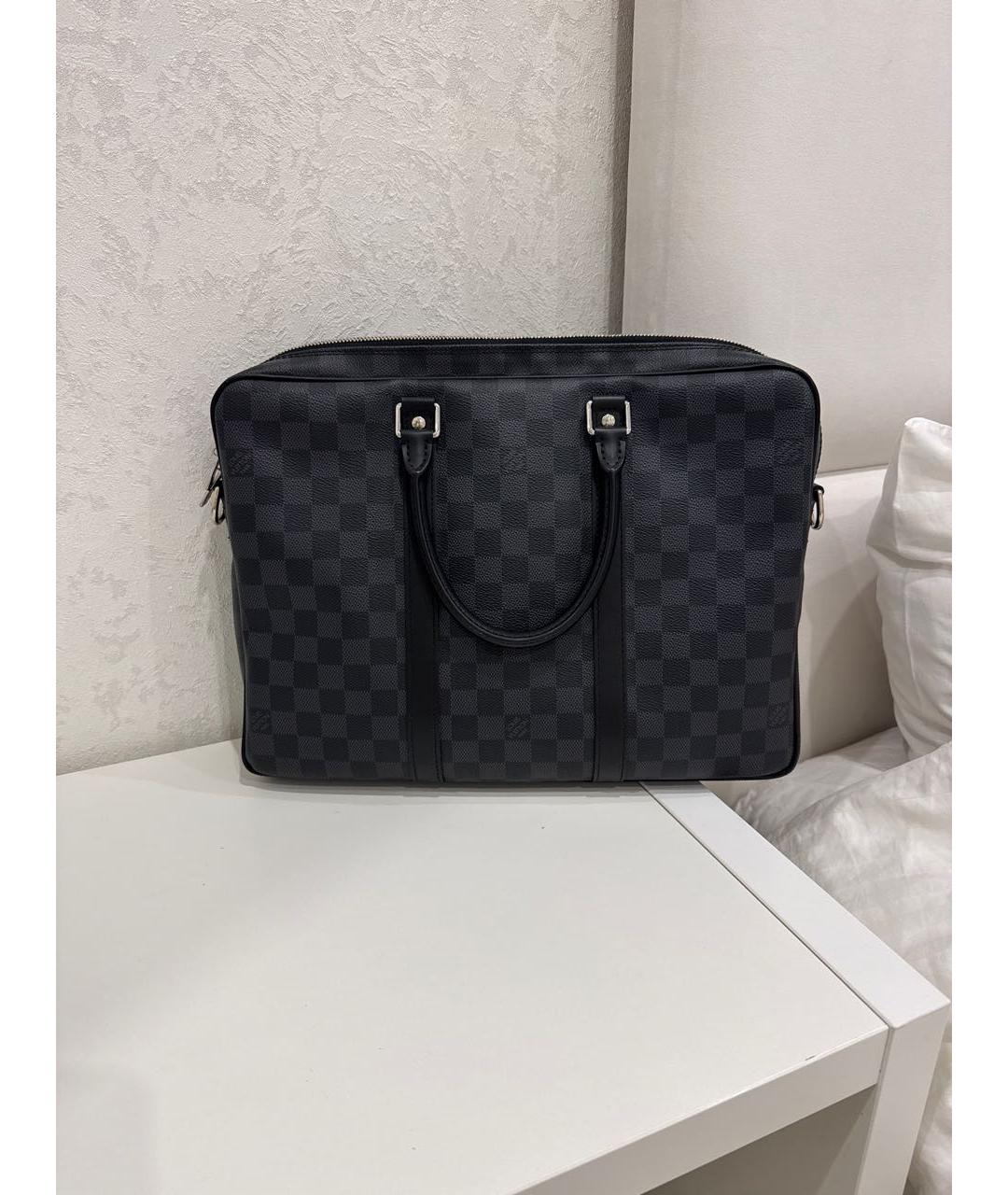 LOUIS VUITTON Черный портфель, фото 6
