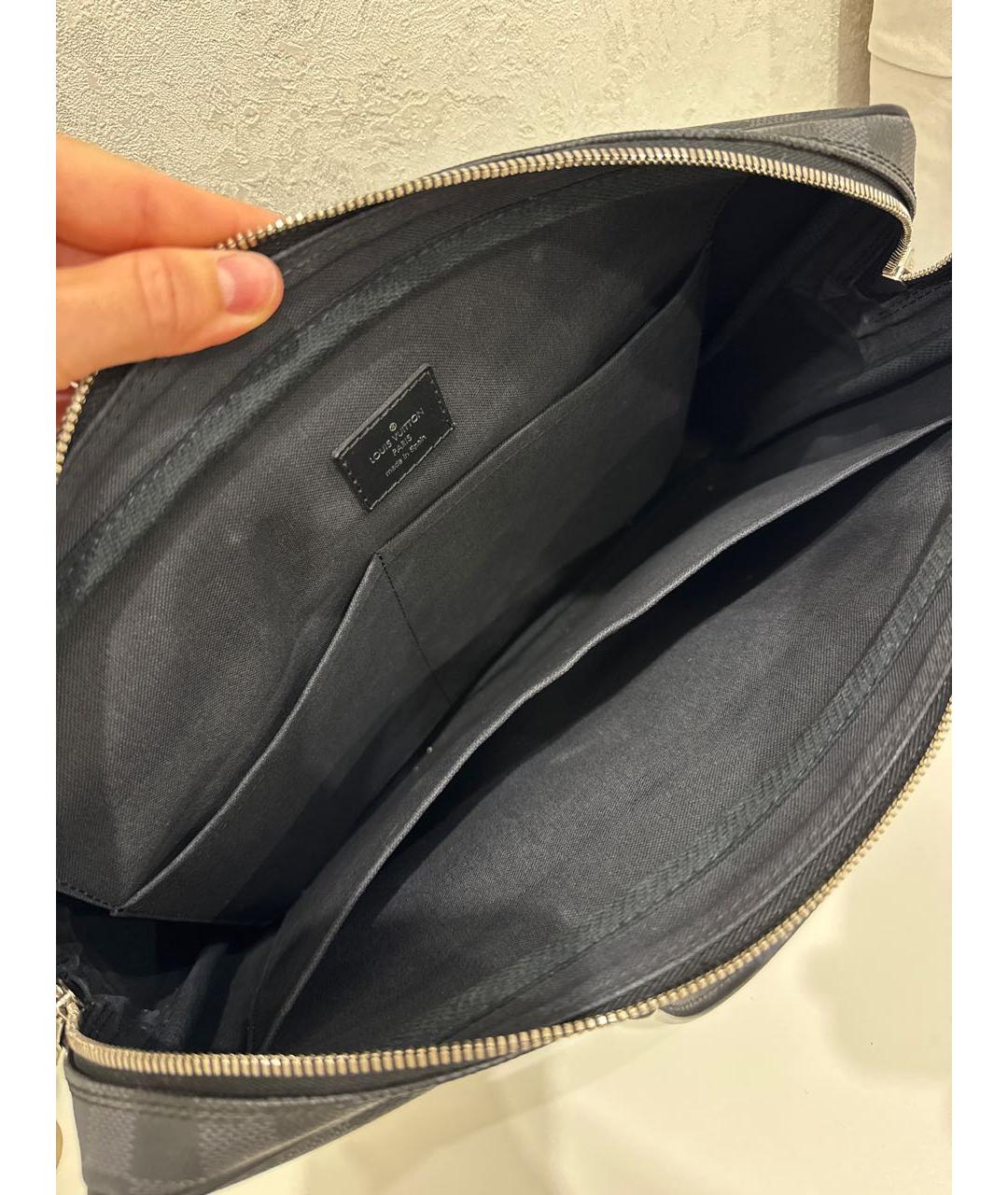 LOUIS VUITTON Черный портфель, фото 4