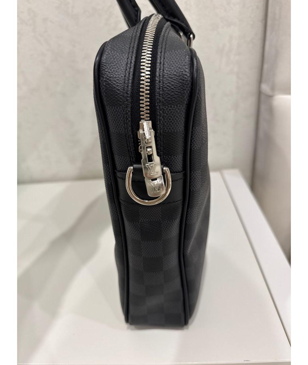 LOUIS VUITTON Черный портфель, фото 3