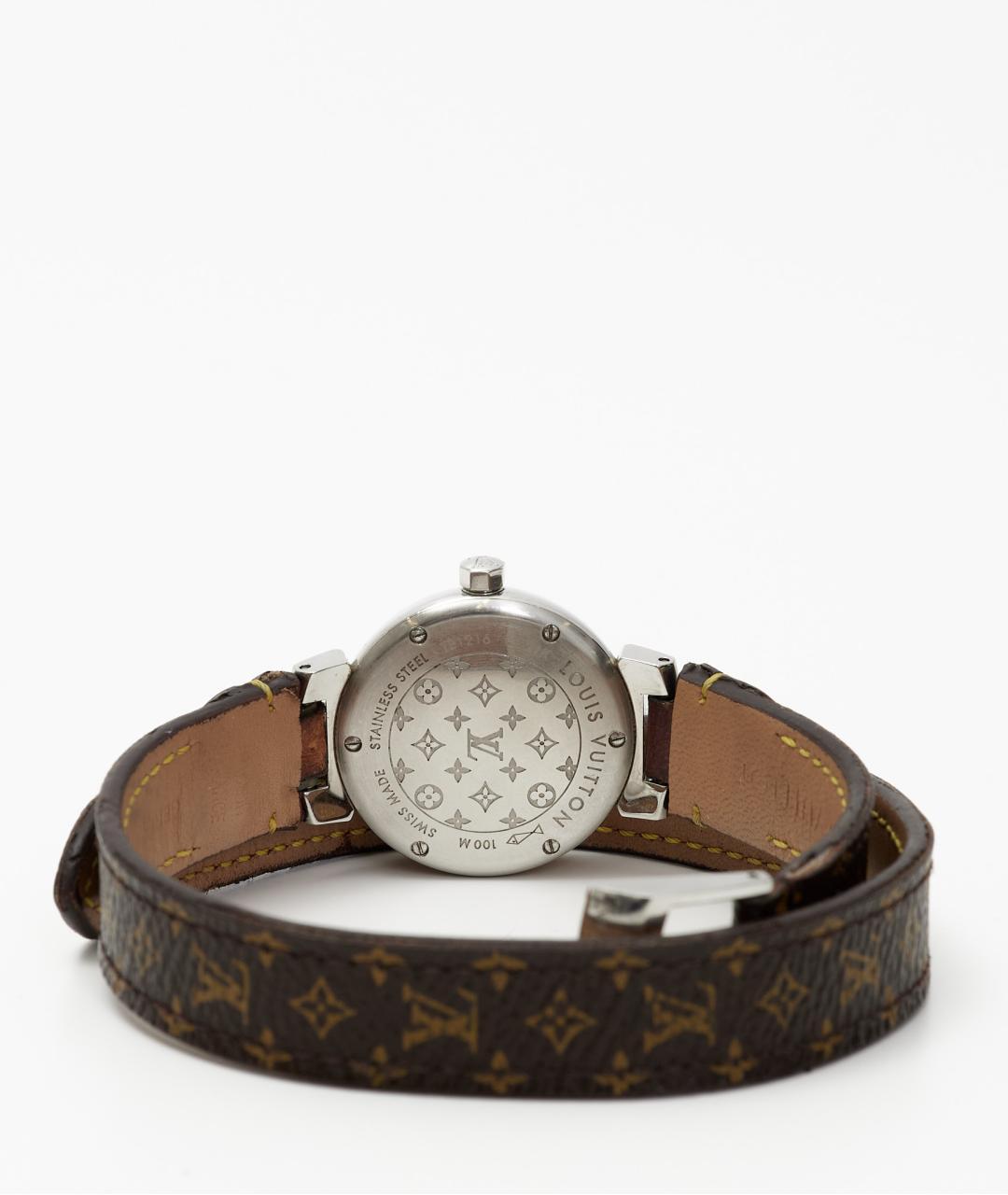 LOUIS VUITTON Коричневые металлические часы, фото 5