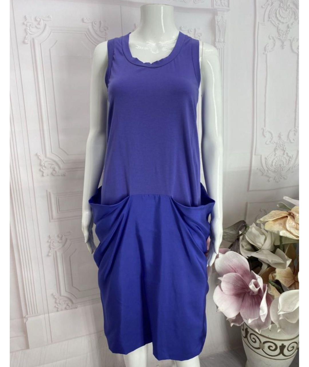 LIVIANA CONTI Фиолетовое хлопковое повседневное платье, фото 5